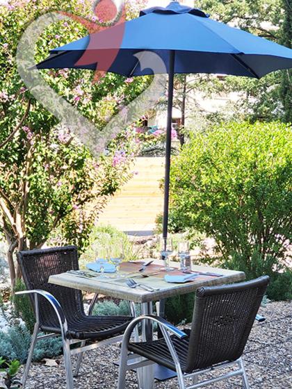 outdoor BBQ area