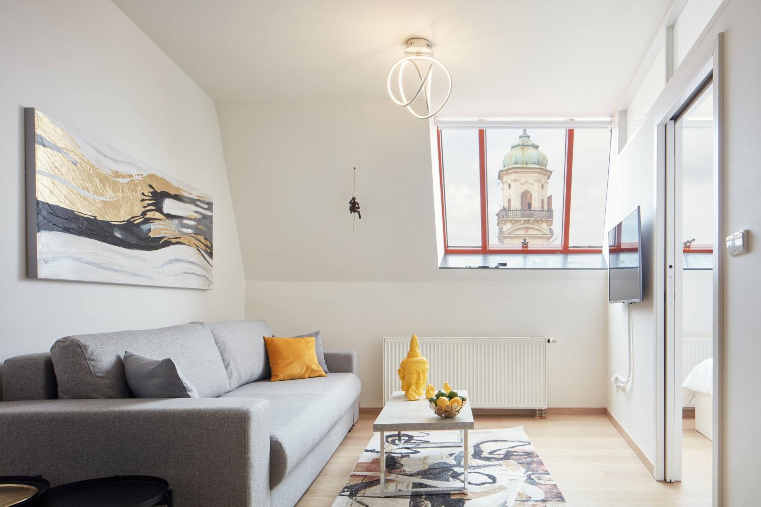 Exclusive Old Town Suites with City Views & AC by EasyBNB Premium