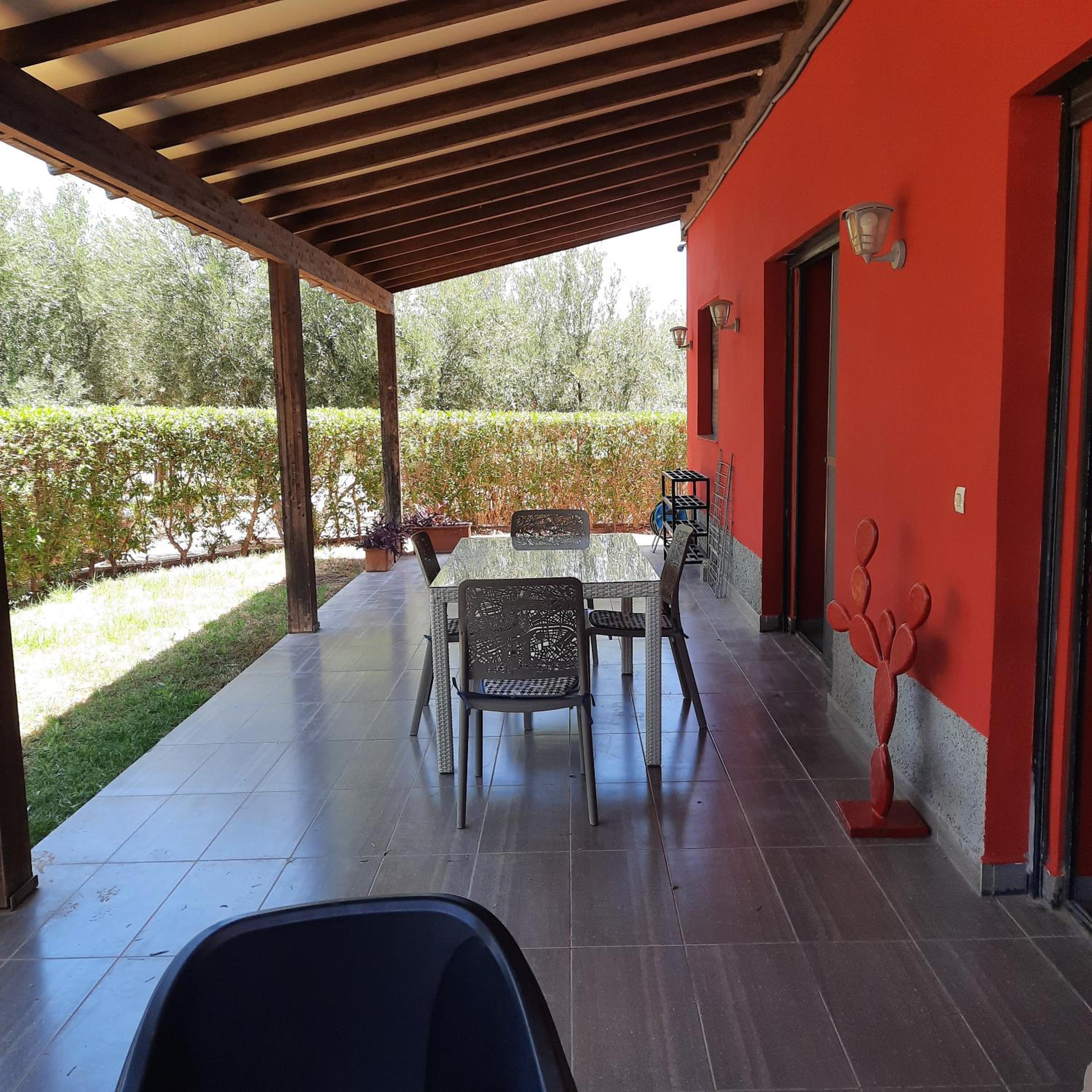 outdoor BBQ area
