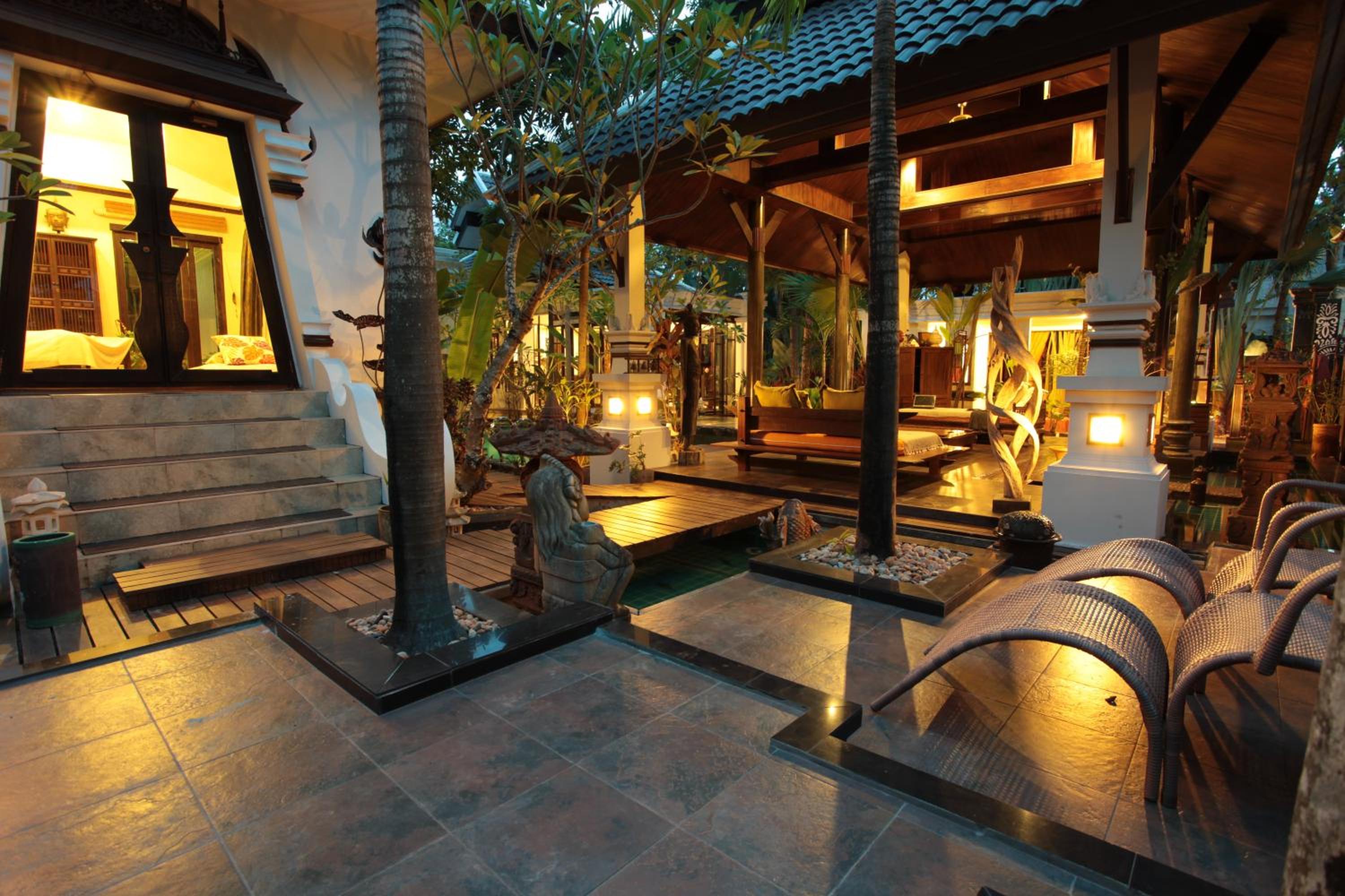 outdoor BBQ area