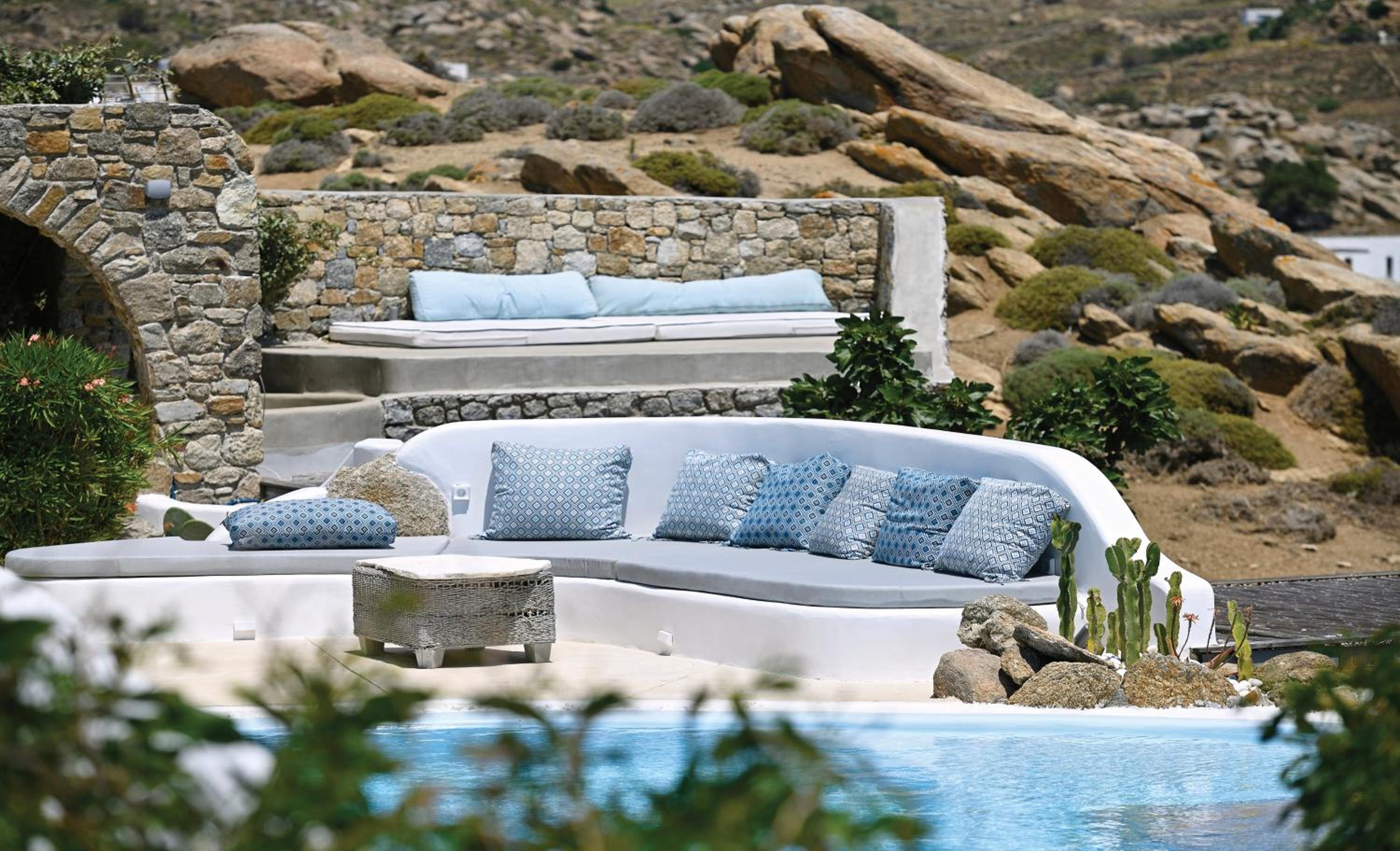Charming villa in Platis Gialos with private pool view 2