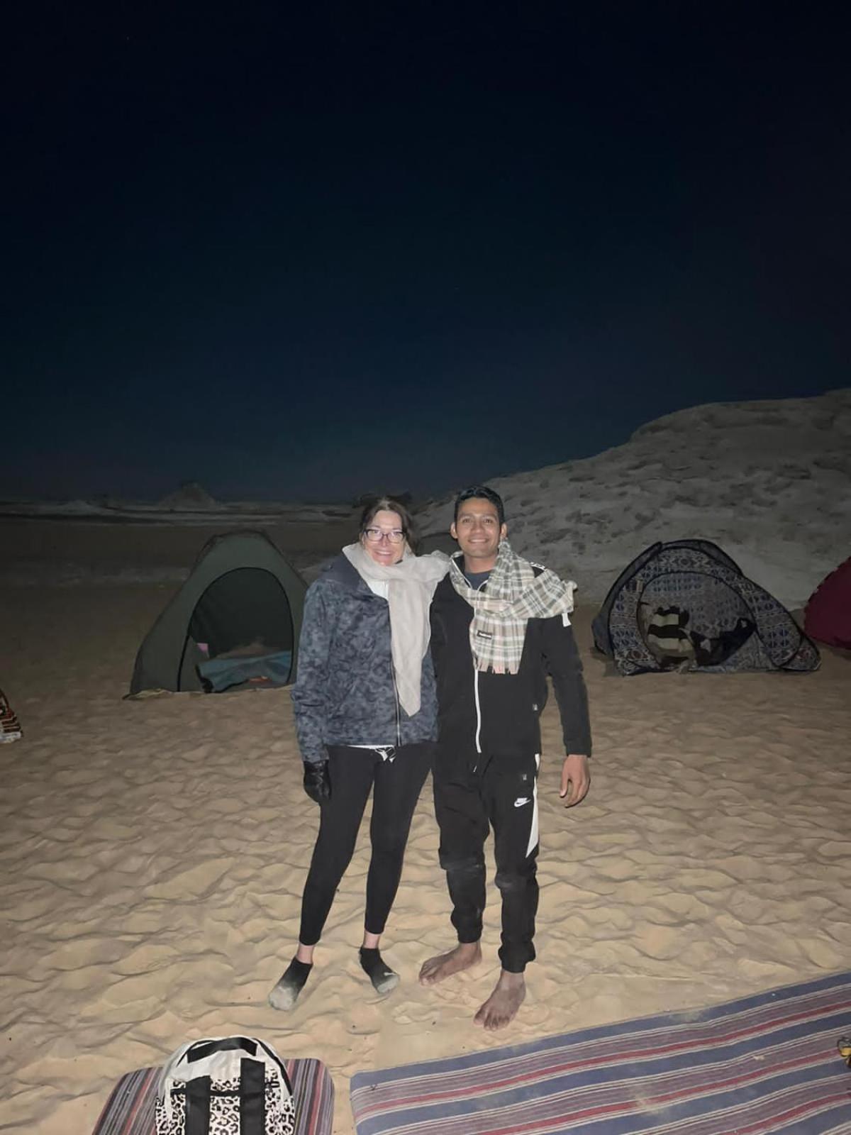 Egypt white and black desert with Camping