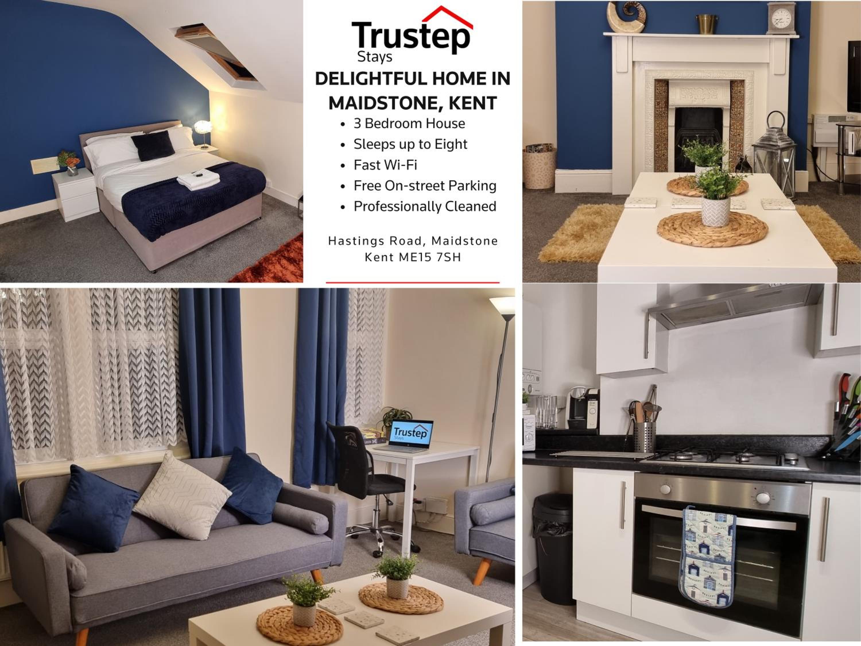 Cosy 3BR Hastings House in Maidstone Kent view 4