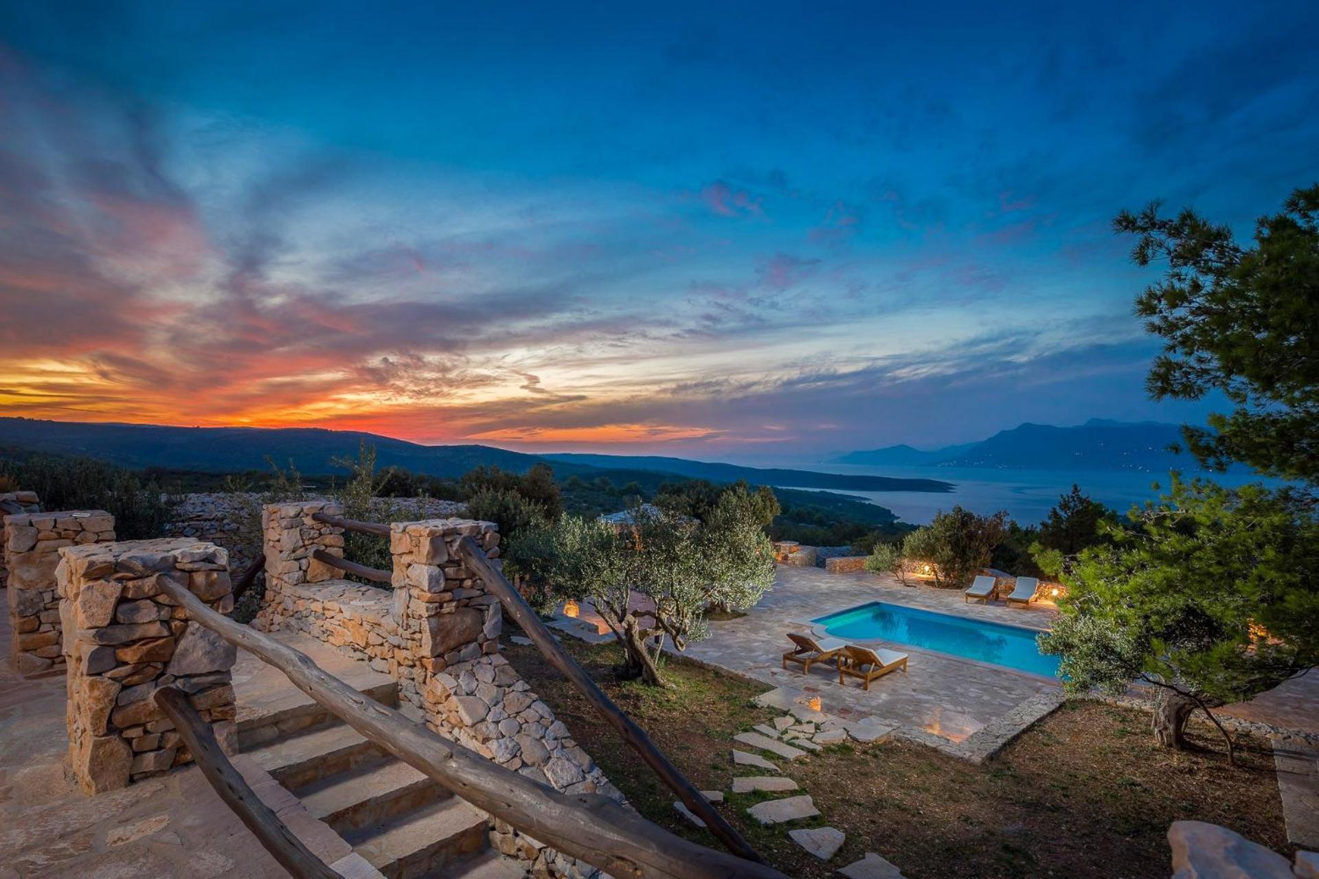 Villa Viva Brac - Pool - Meerblick view 2