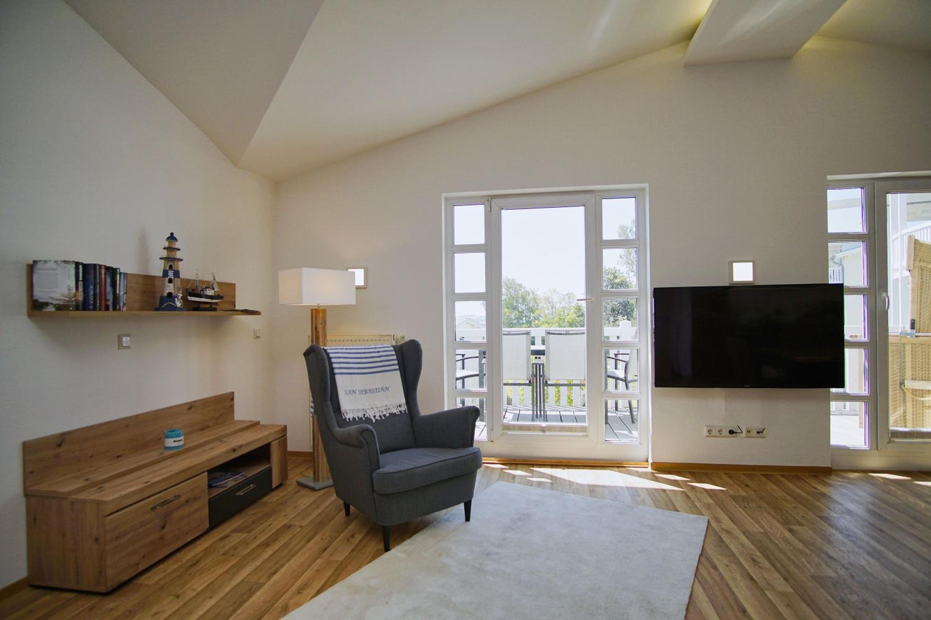 mit Meerblick und Balkon, strandnah, gratis Nutzung vom AHOI Erlebnisbad und Sauna in Sellin - Meeresblick FeWo 51