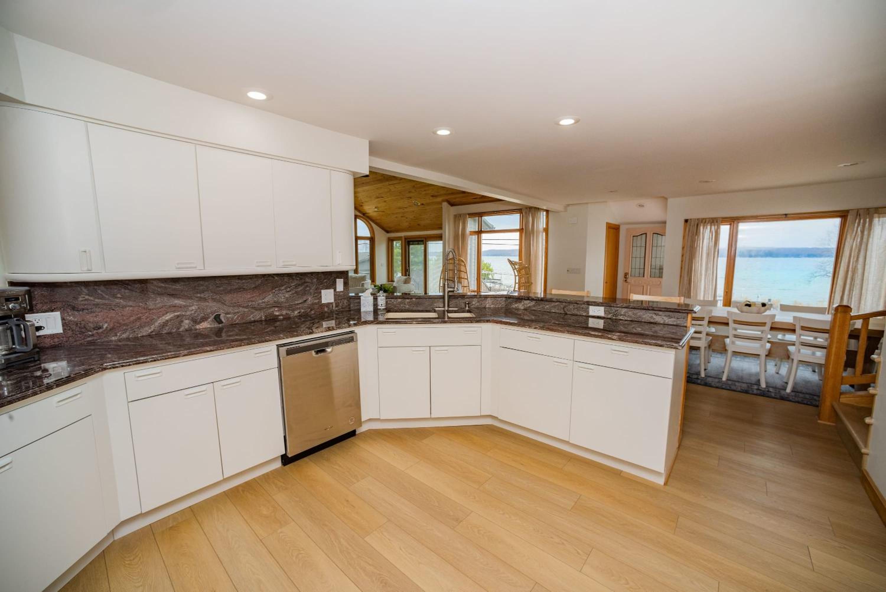 Crystal Lake Hillside with Private Sandy Beach