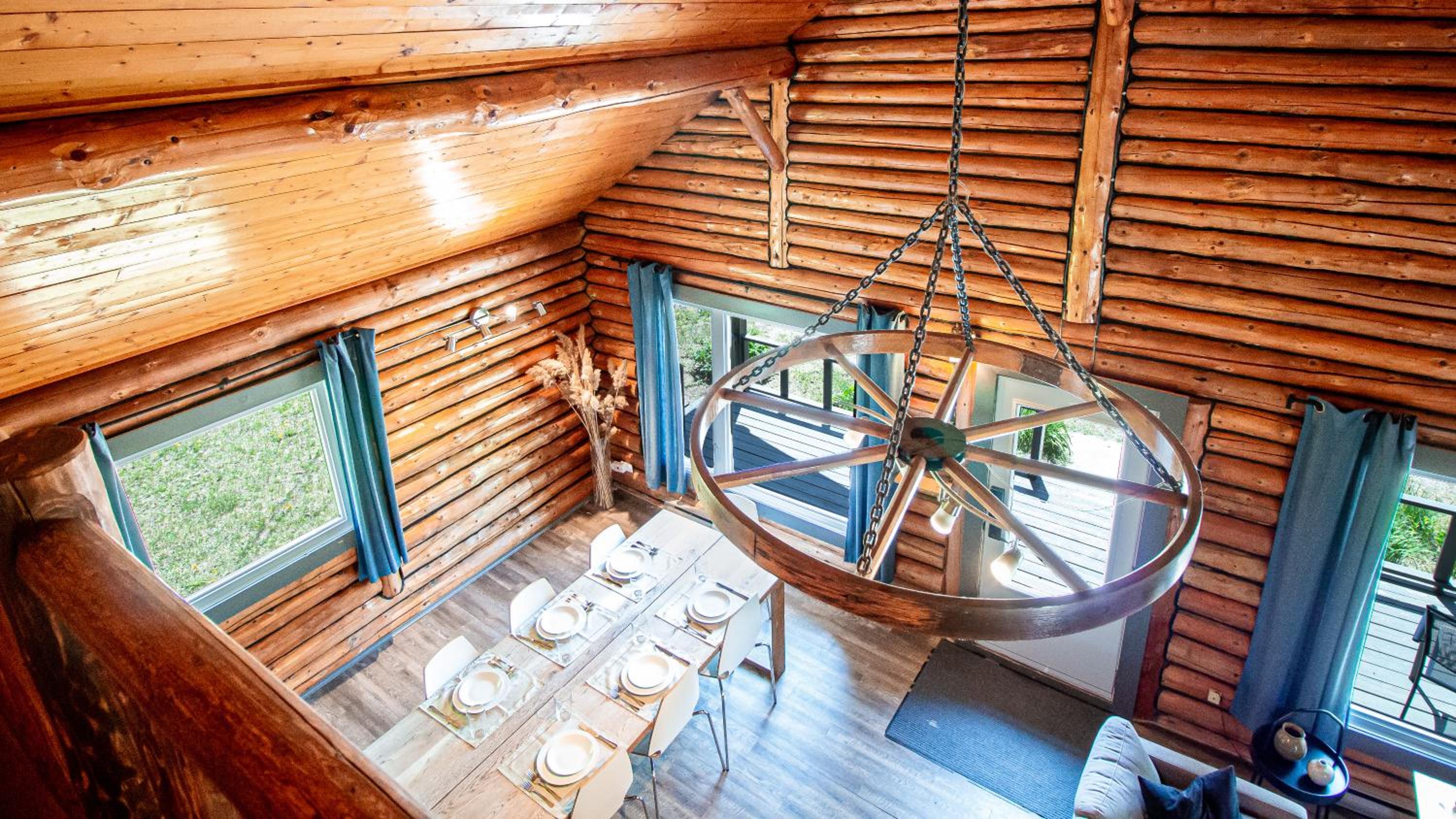 Les Chalets Tourisma - Chalet en bois rond avec spa - Chalet du 4e