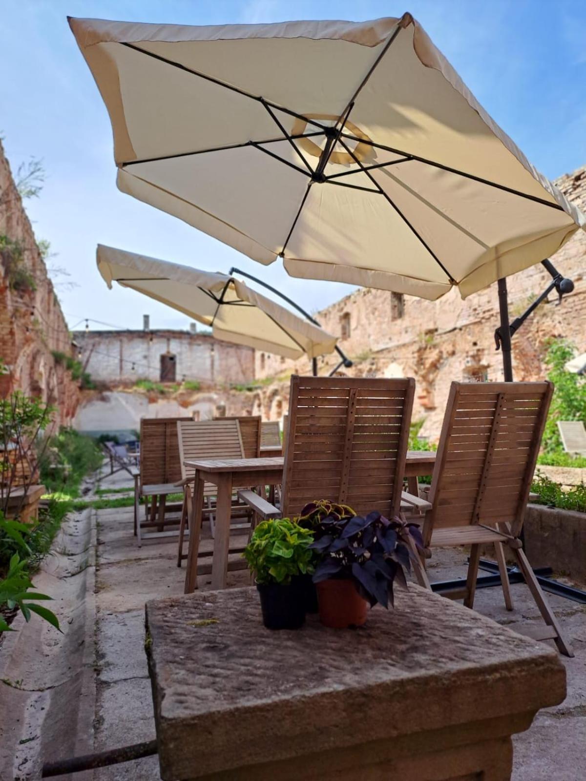 outdoor BBQ area