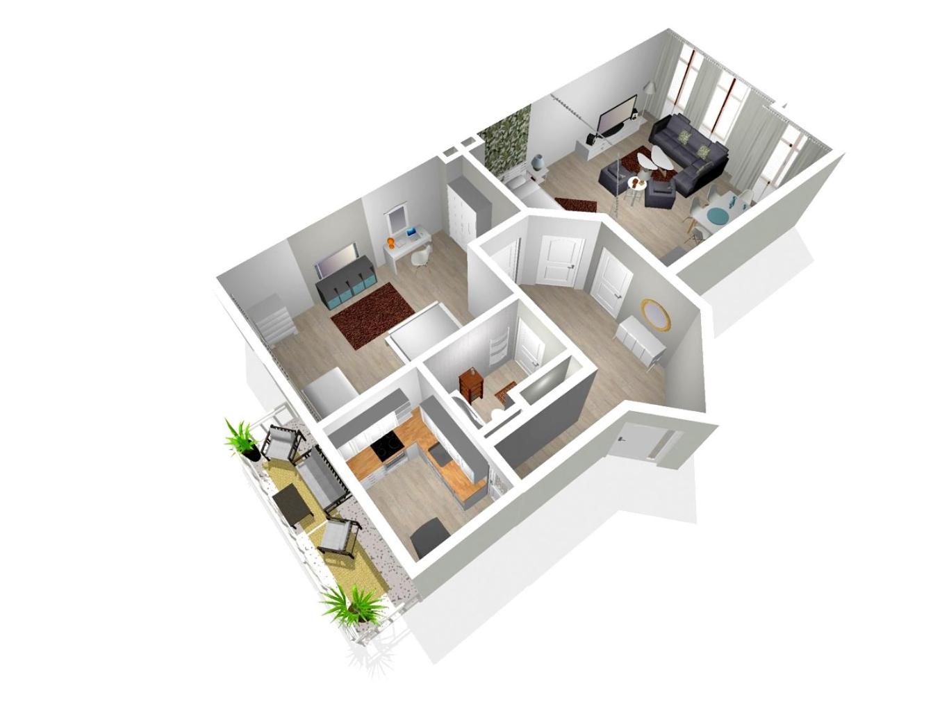 Zentrumsnahe Ferienwohnung mit ruhigem Balkon - 