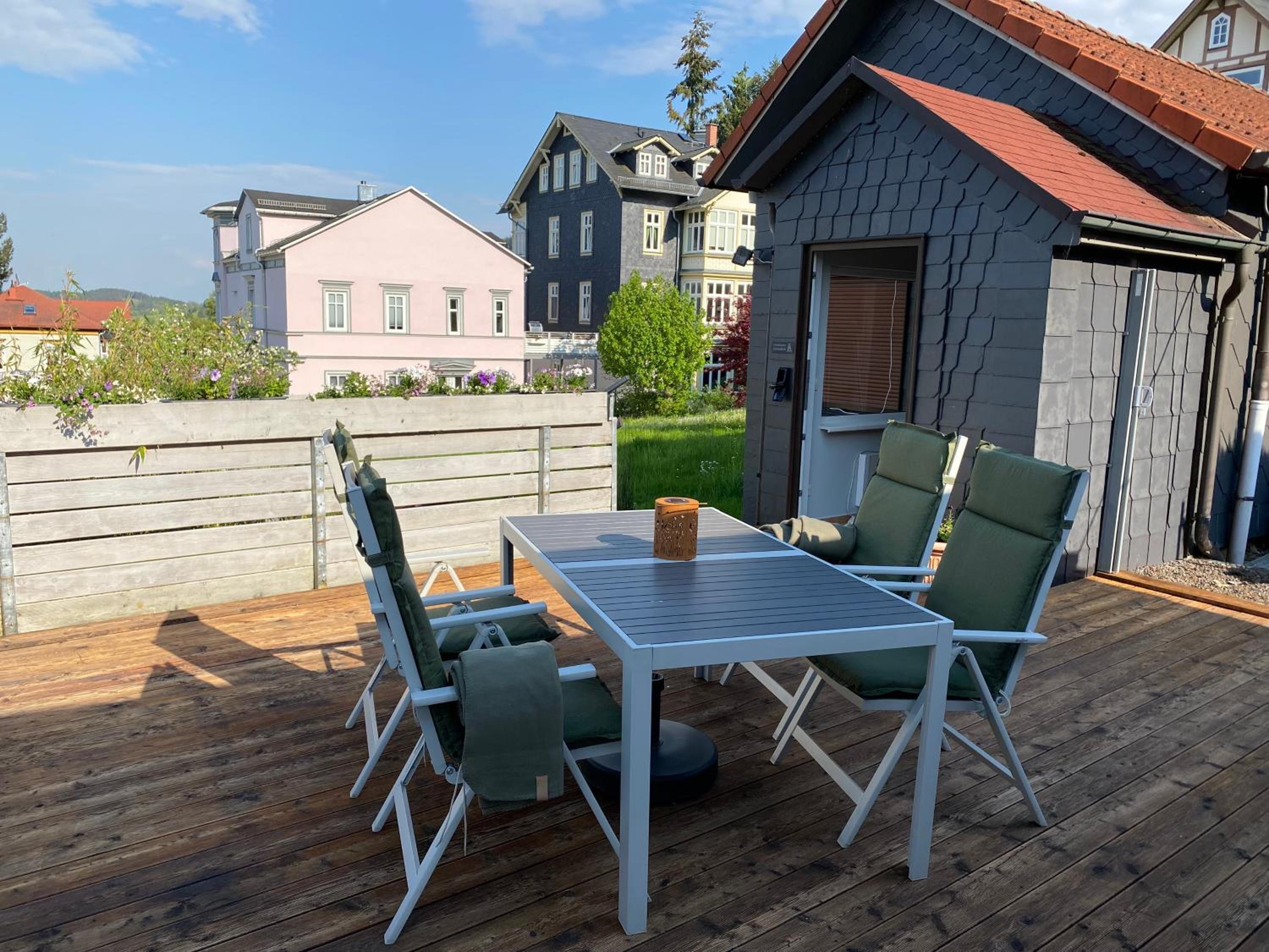 Ferienhäuschen Gartenblick