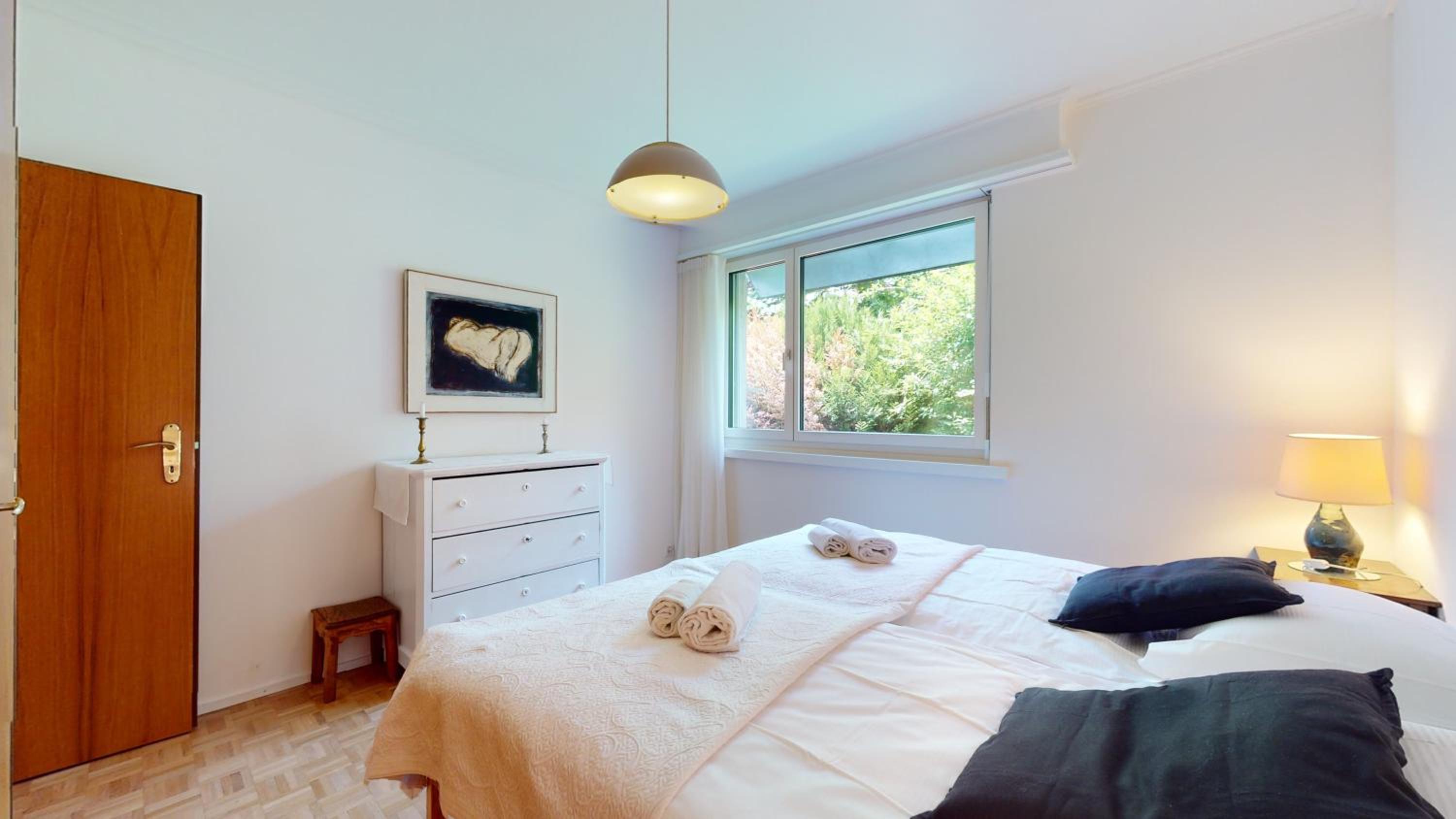 Bright flat overlooking Lake Geneva
