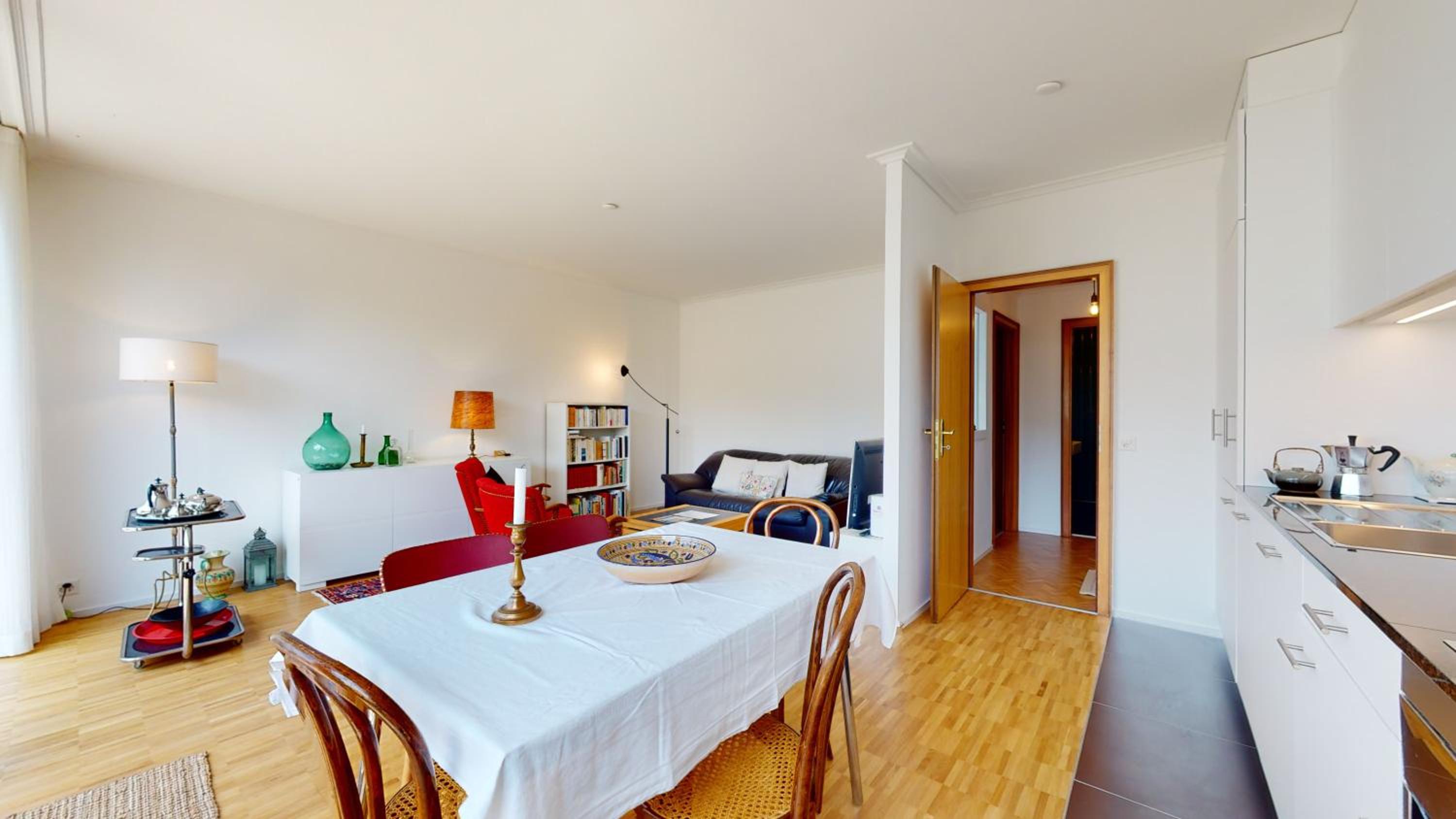 Bright flat overlooking Lake Geneva