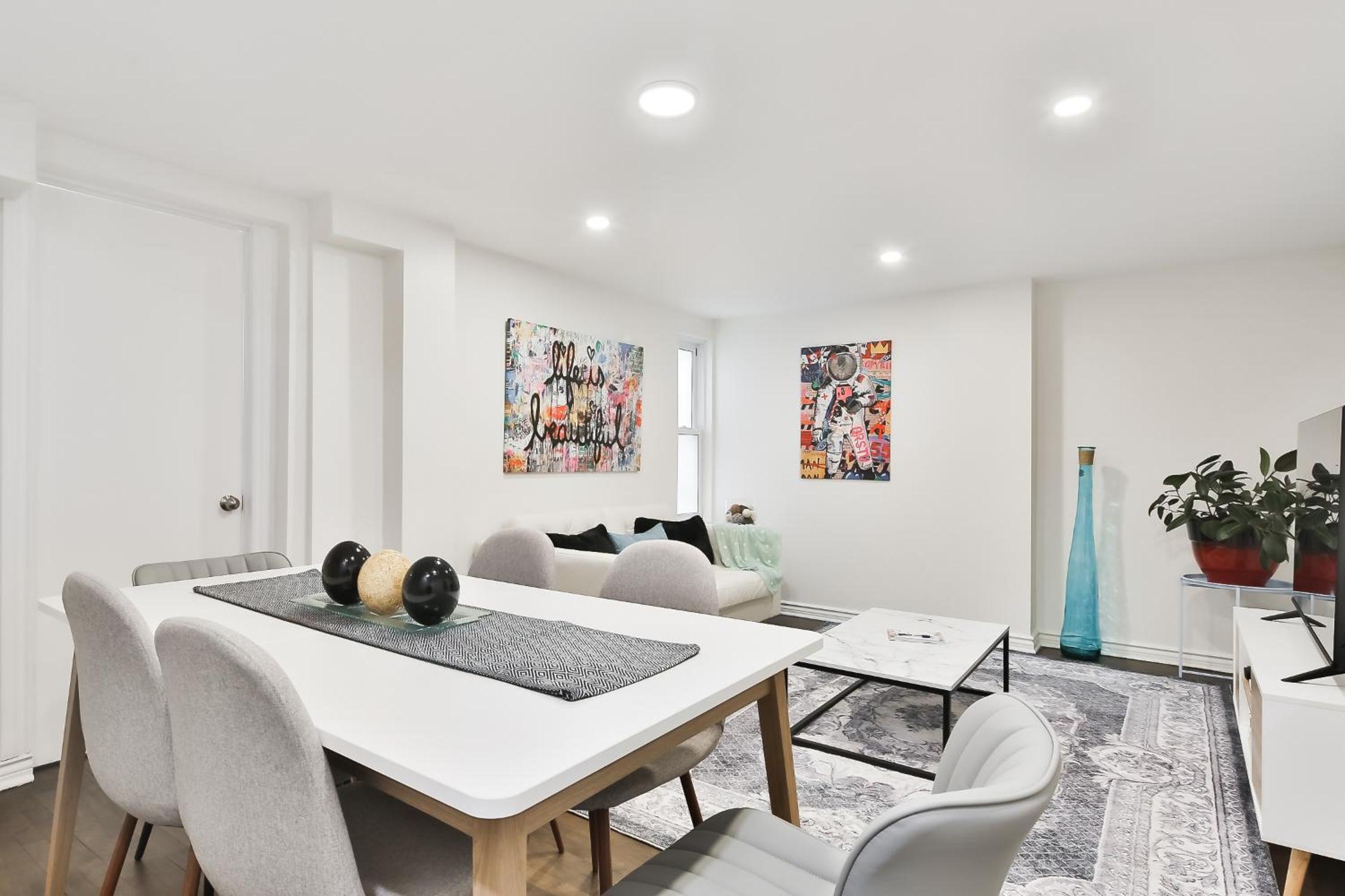 250 METERS to METRO BERRI UQAM - Spacious fully equipped APARTMENTS - 1 FREE PARKING per unit - in-unit Washer & Dryer - fully stocked KITCHEN - WORKSPACE 