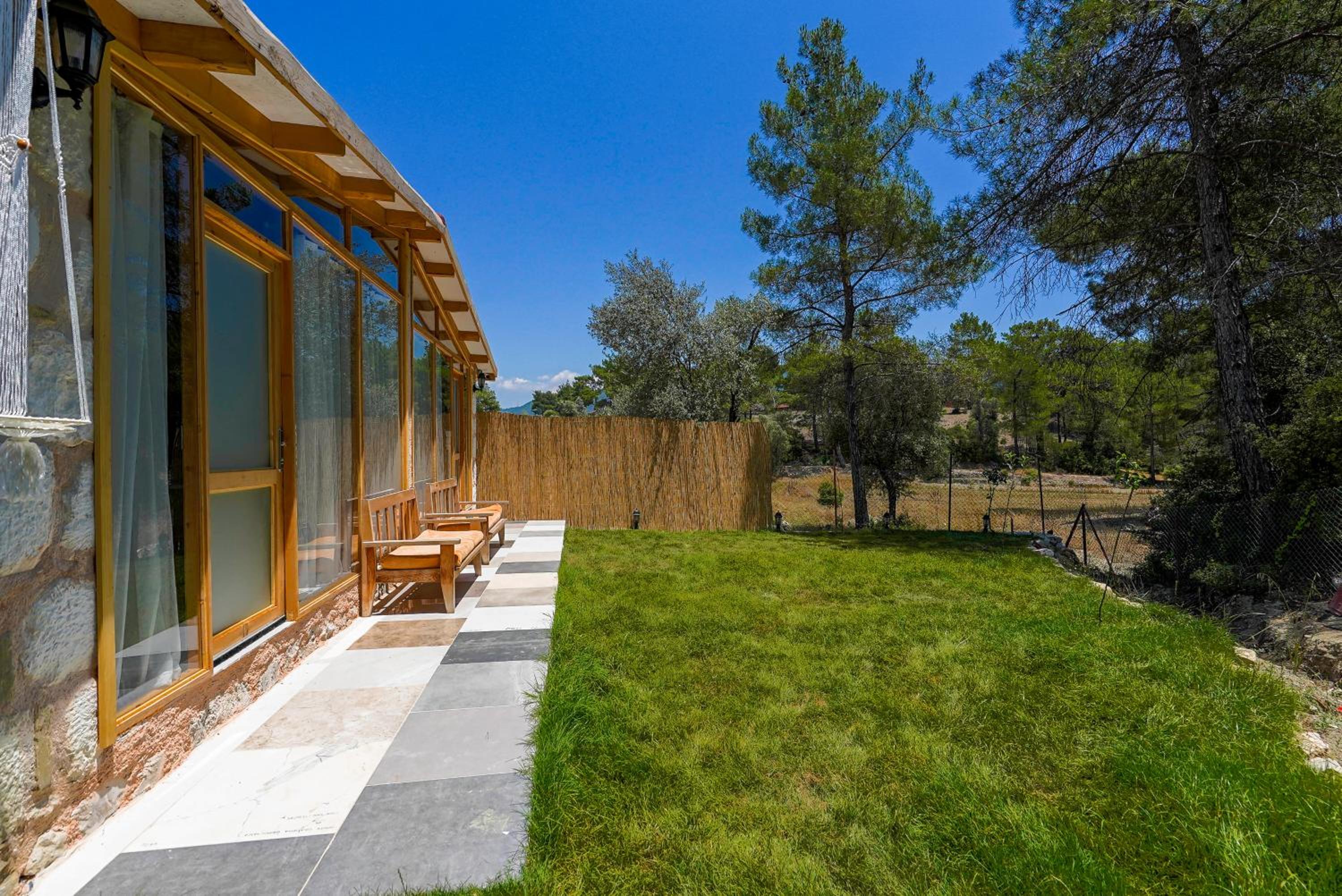 outdoor BBQ area