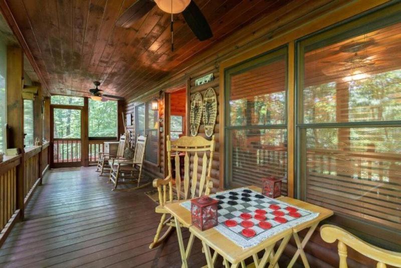 Mountain Spirit Cabin - Fireplace and Hot Tub view 4