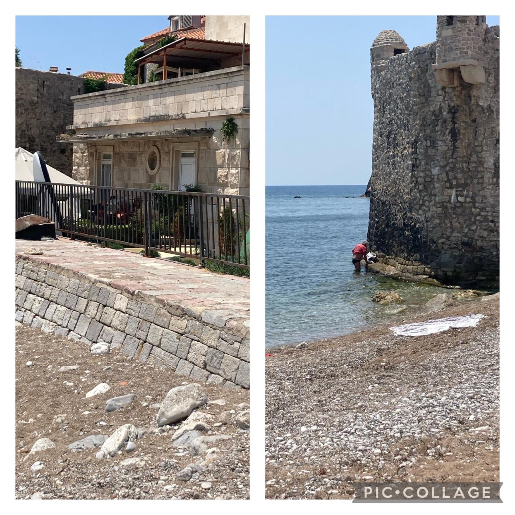 Plaža Stari Grad Budva pjena od mora Beach Apartman