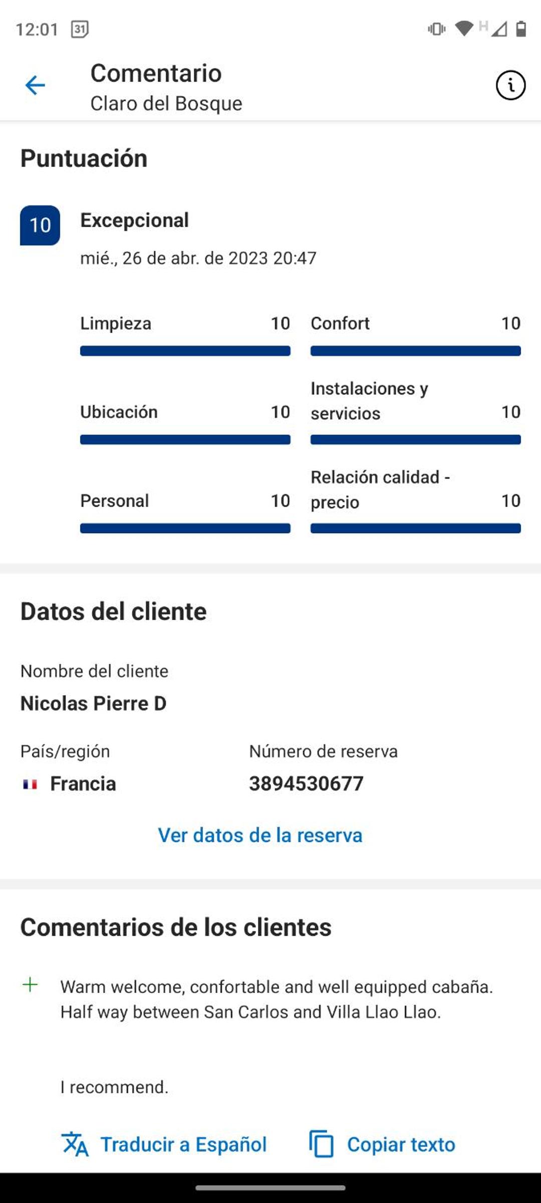 Claro del Bosque