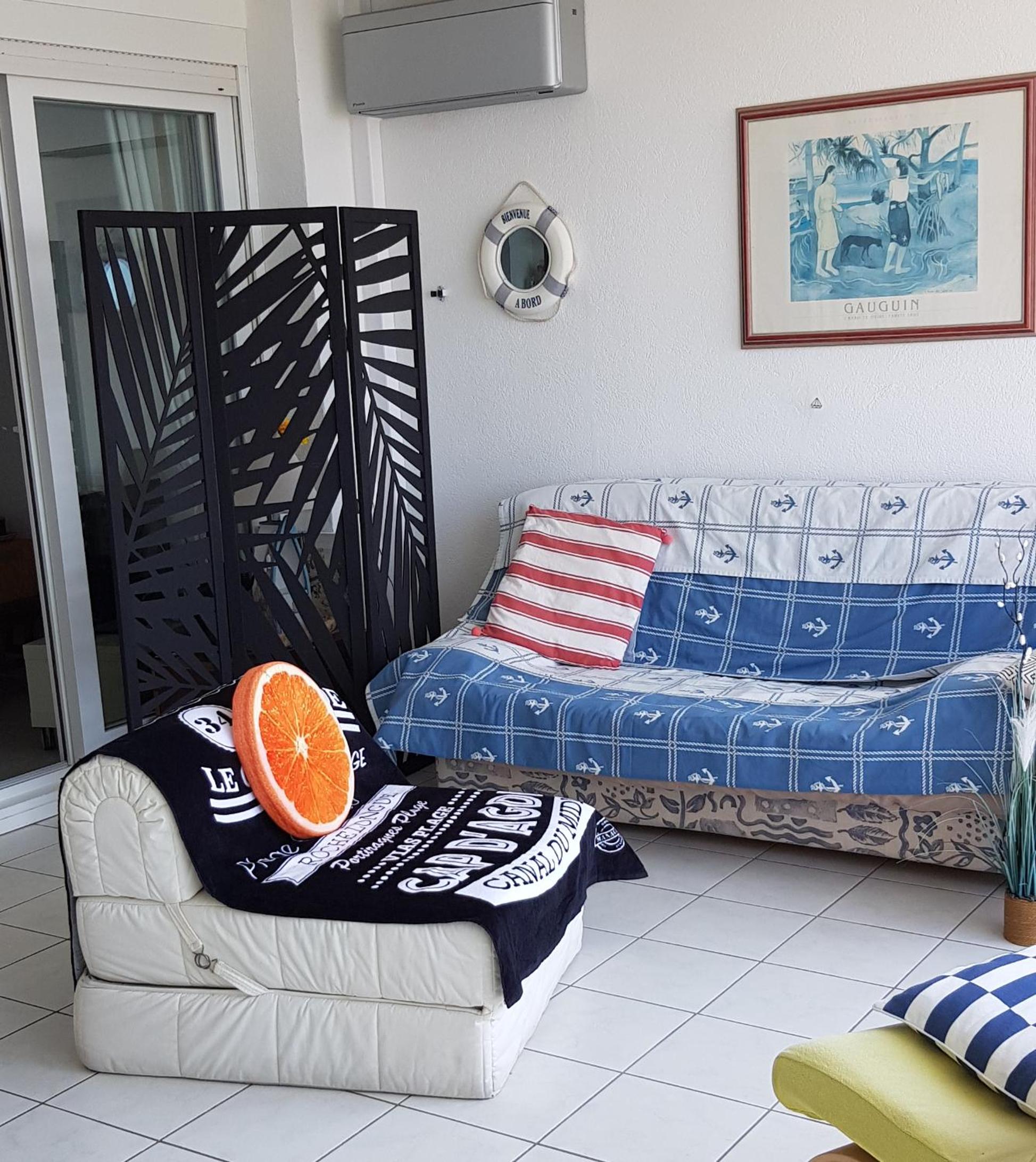 MOM' Blue Paradise Front De Mer 3 étoiles 61 m2 CAP'Diem 3 Clim - Idéal pr un Séjour de 15j ou plus ! Wifi, lit 160 - 4è Ascenseur, Parking, Piscine, Pétan