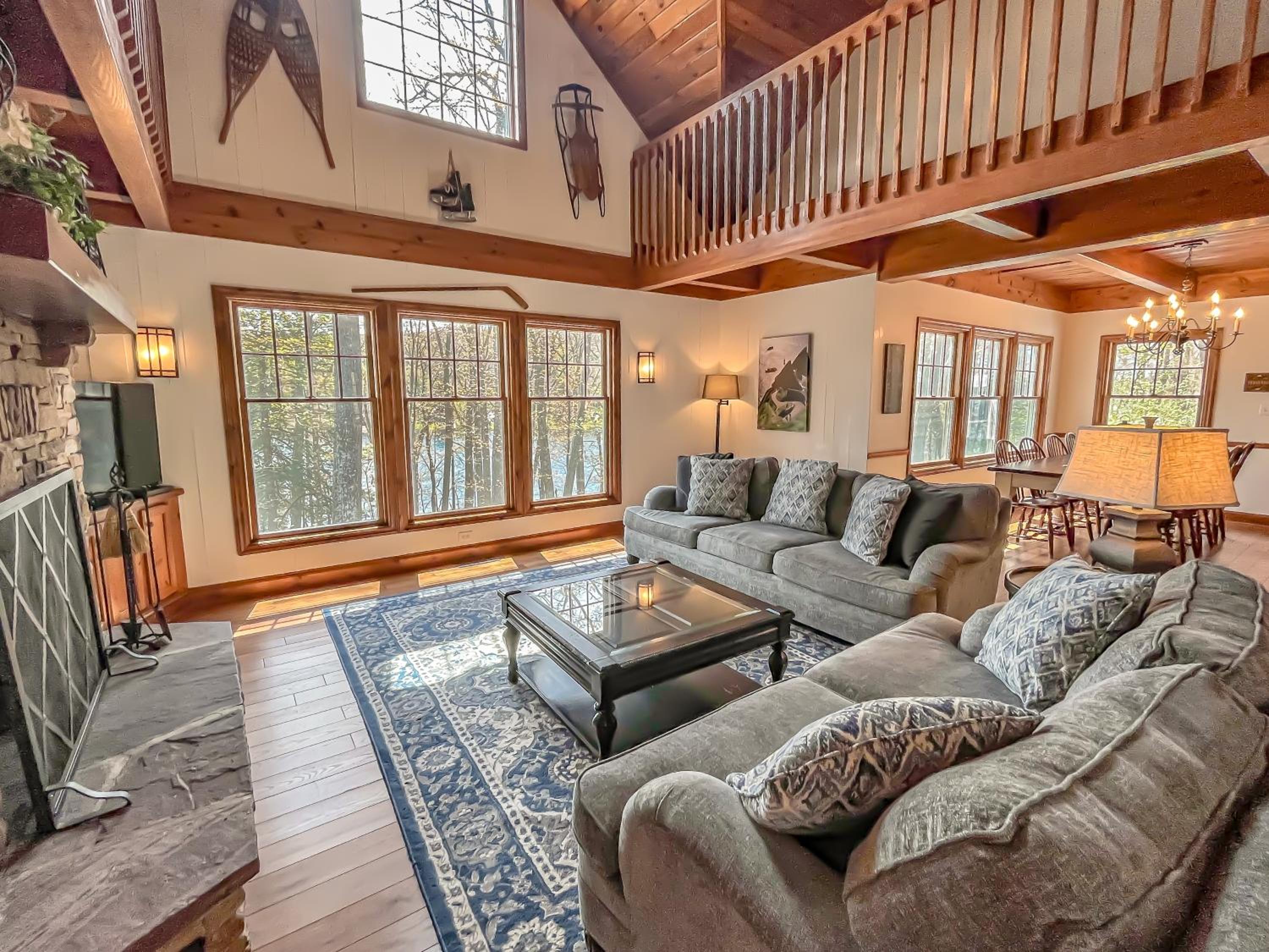 Updated Lakefront with Outdoor Fireplace Hot Tub Dock view 4