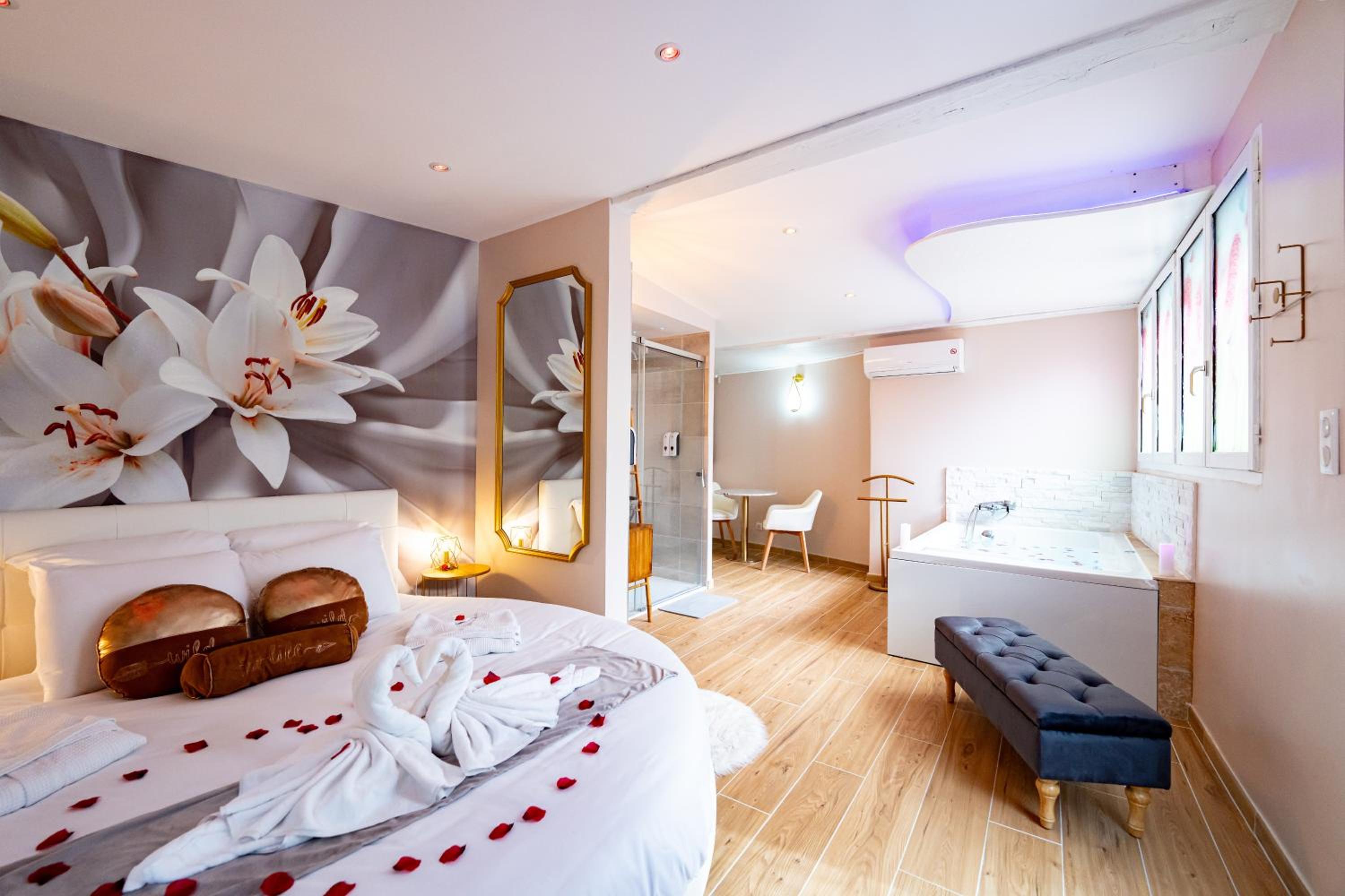 Studio romantique jacuzzi ou spa balneo privatif et jardin Au temps des cerises La Ciotat, photo 23