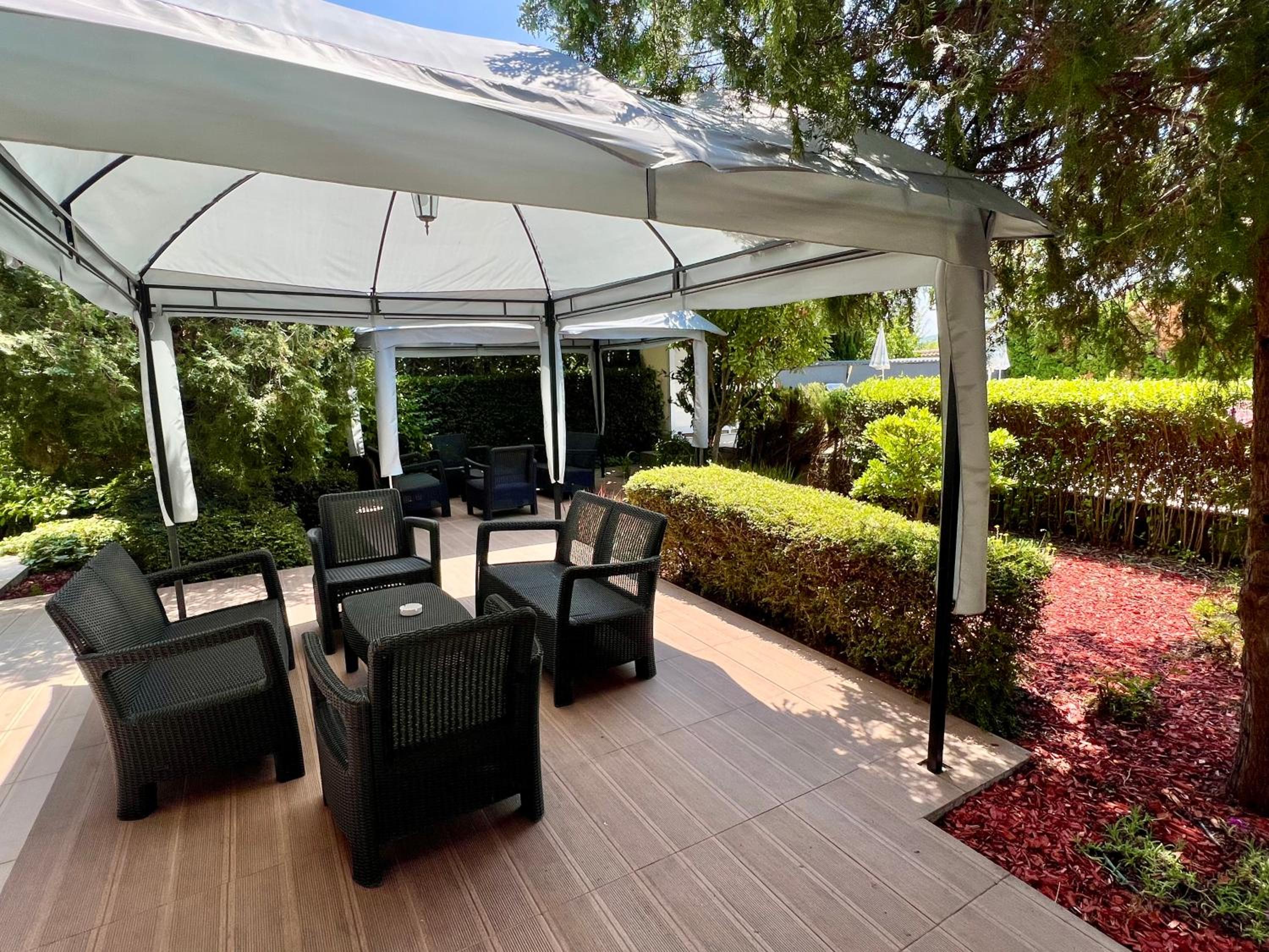outdoor BBQ area