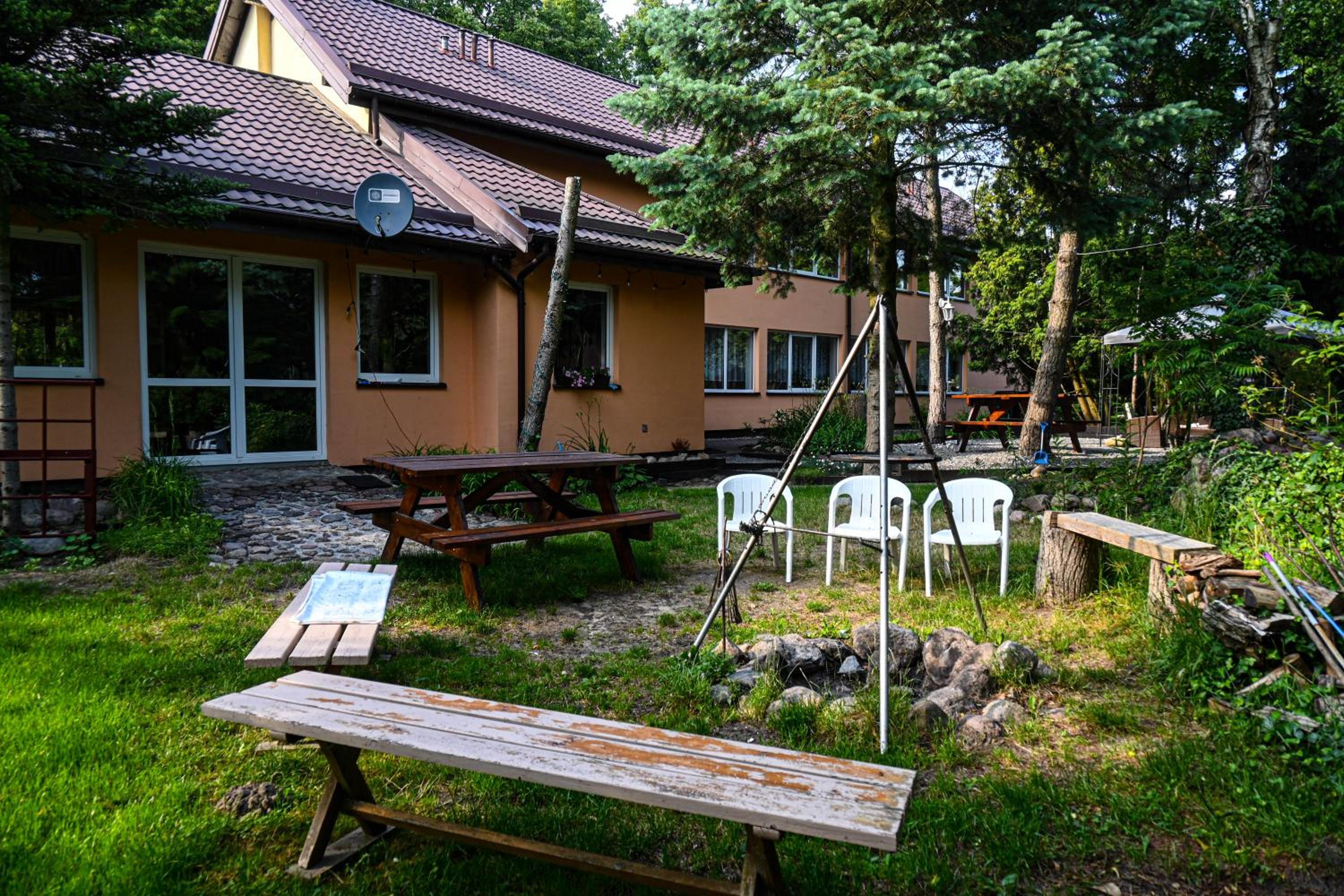 outdoor BBQ area