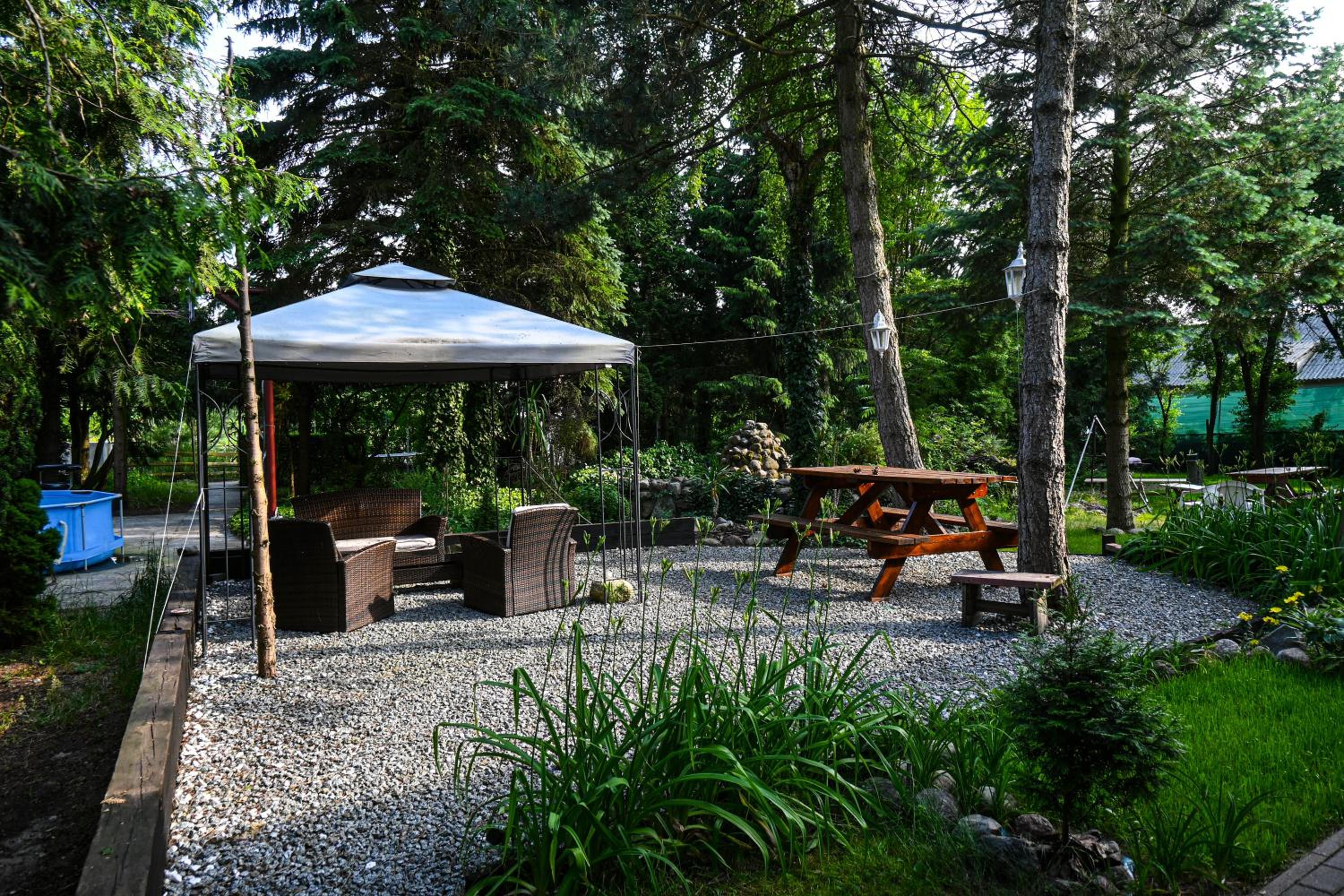 outdoor BBQ area