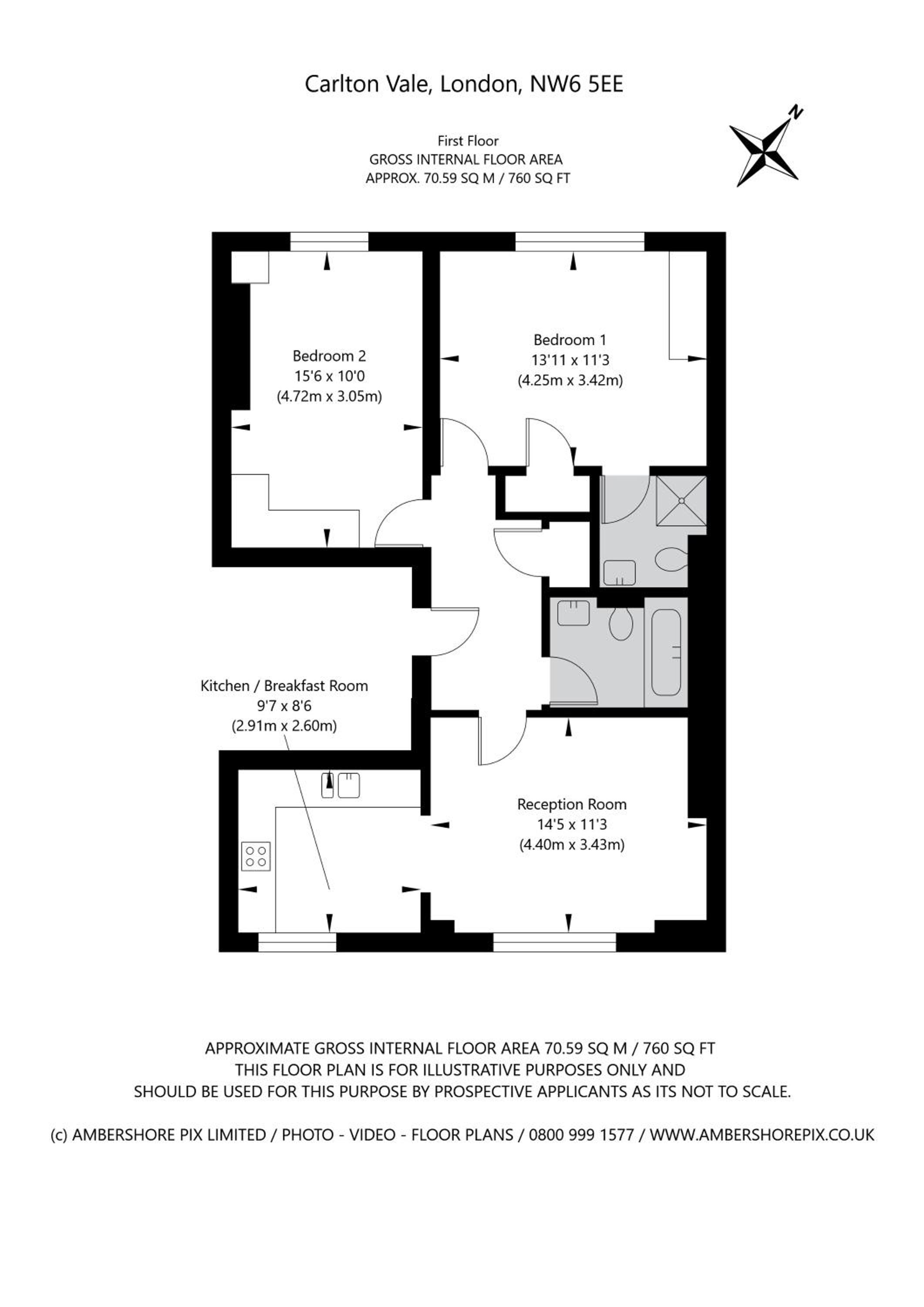 Modern 3 and 2 bedroom flat in central london with installed AC