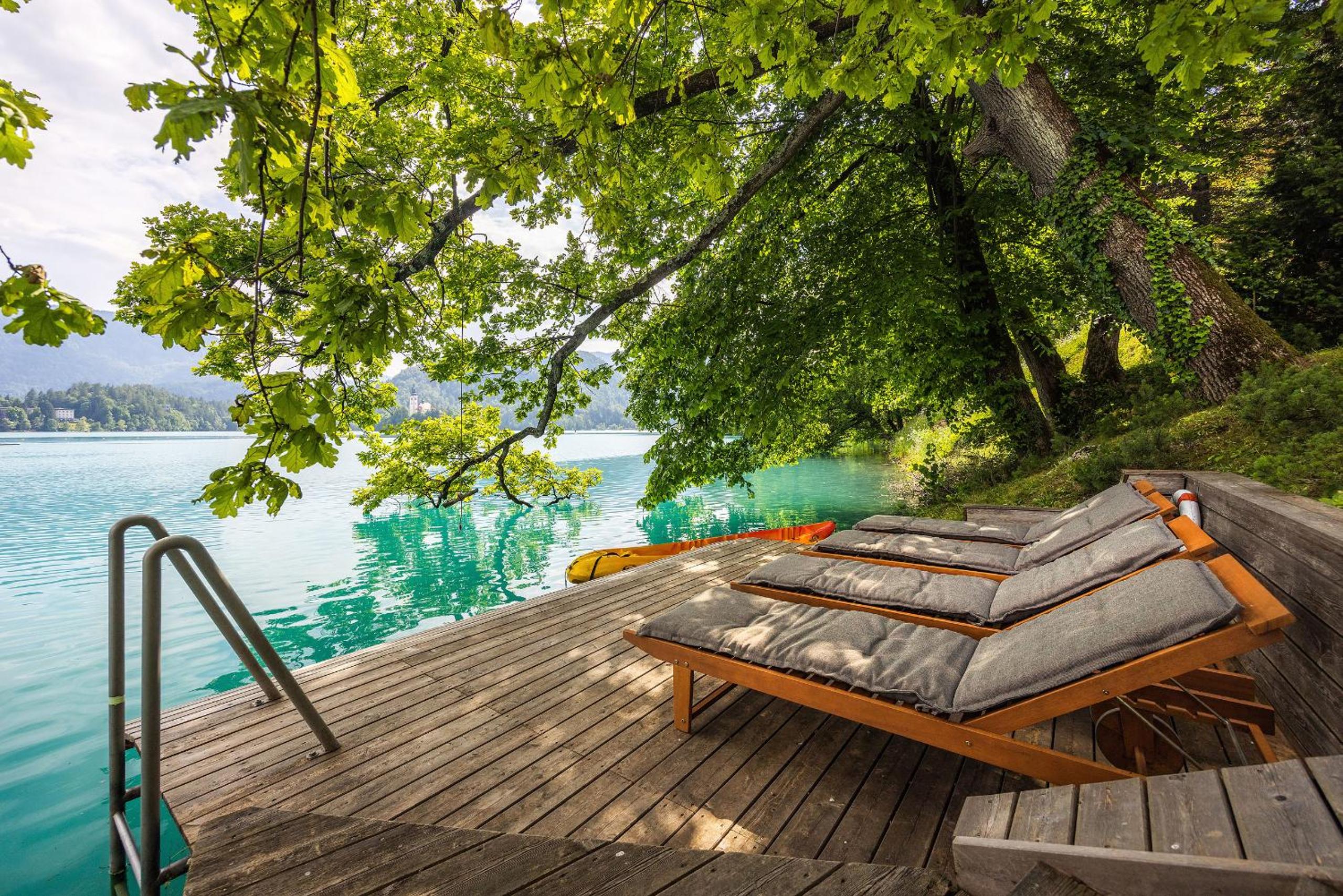 Private beach house on Lake Bled