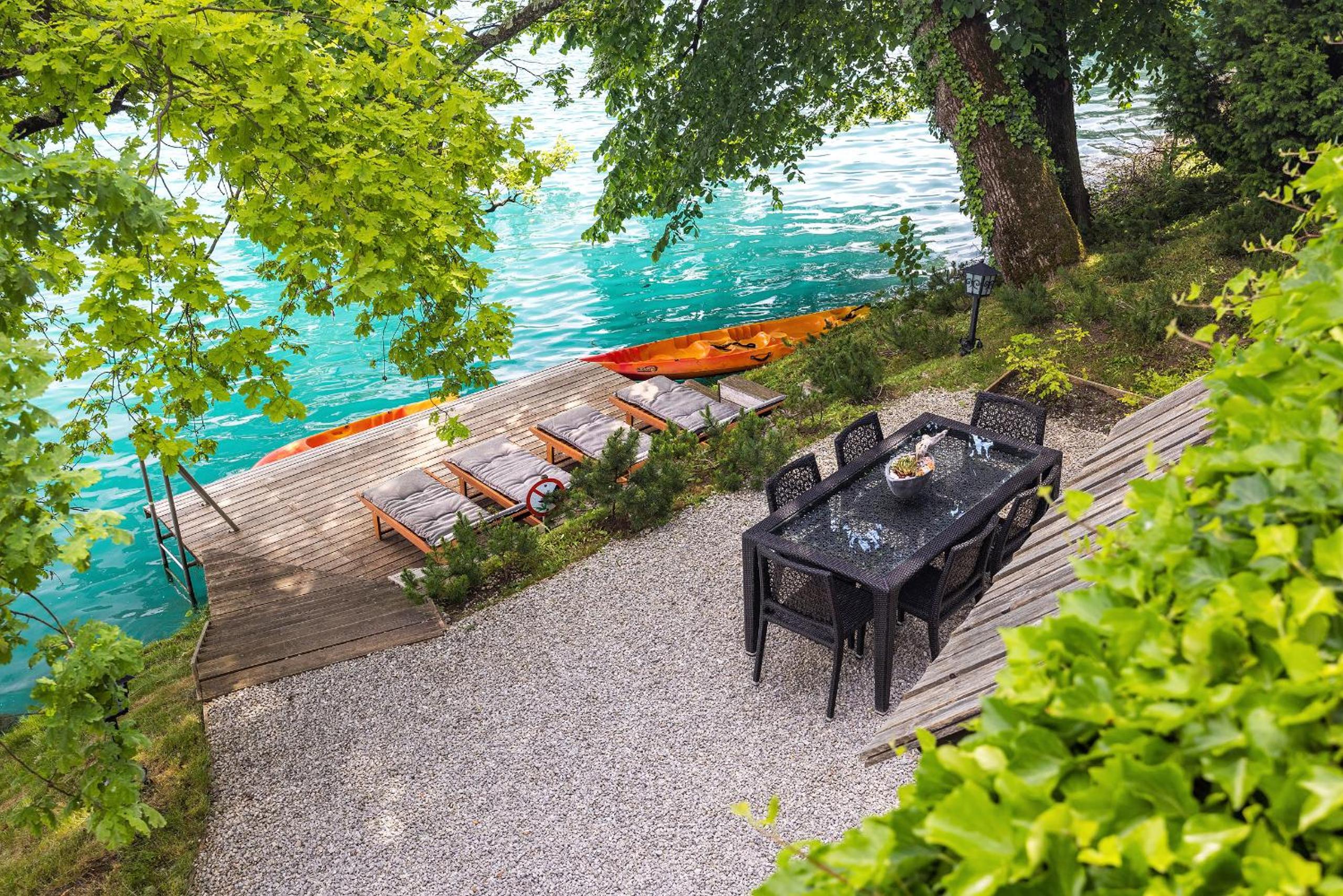 Private beach house on Lake Bled