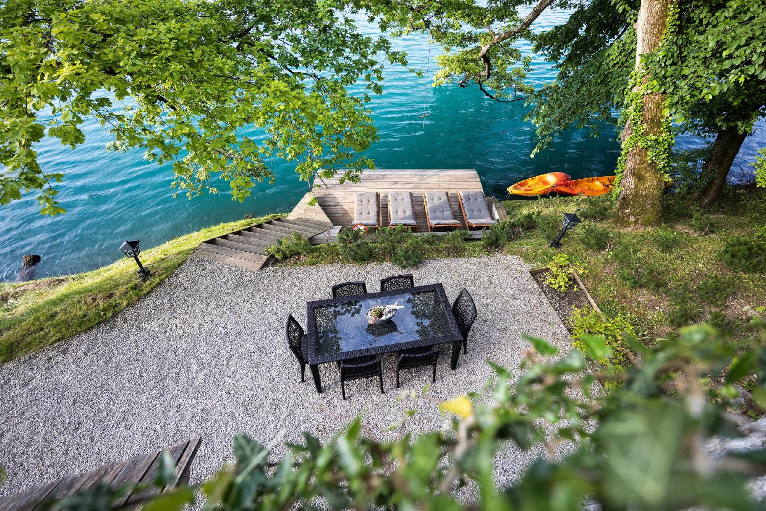 Private beach house on Lake Bled