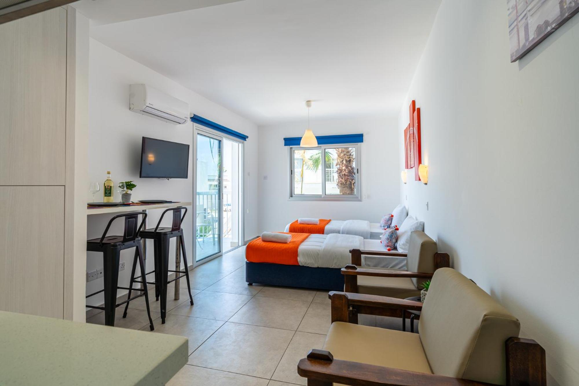 Tangerine Studio with Pool in Ayia Napa