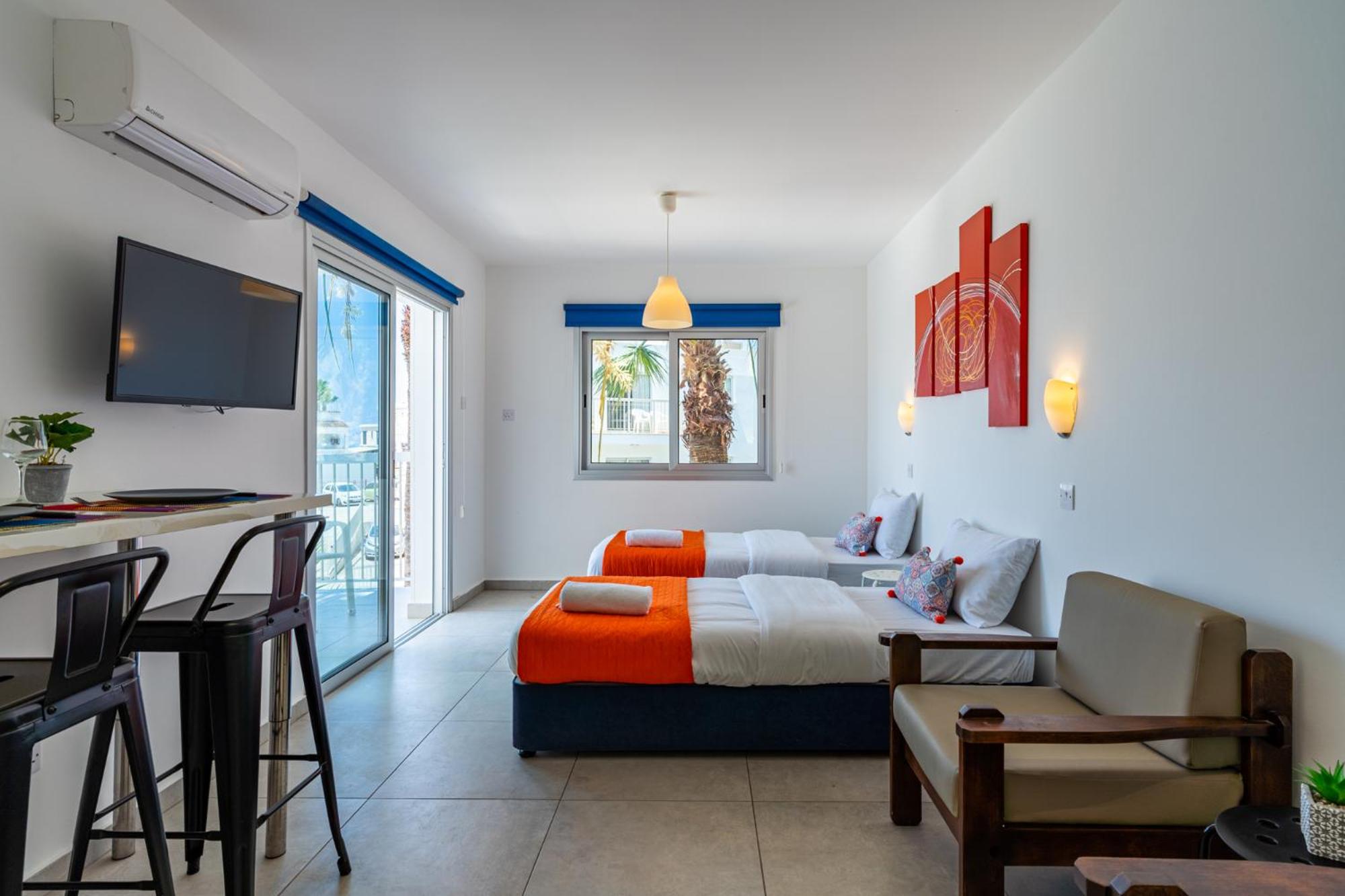 Tangerine Studio with Pool in Ayia Napa