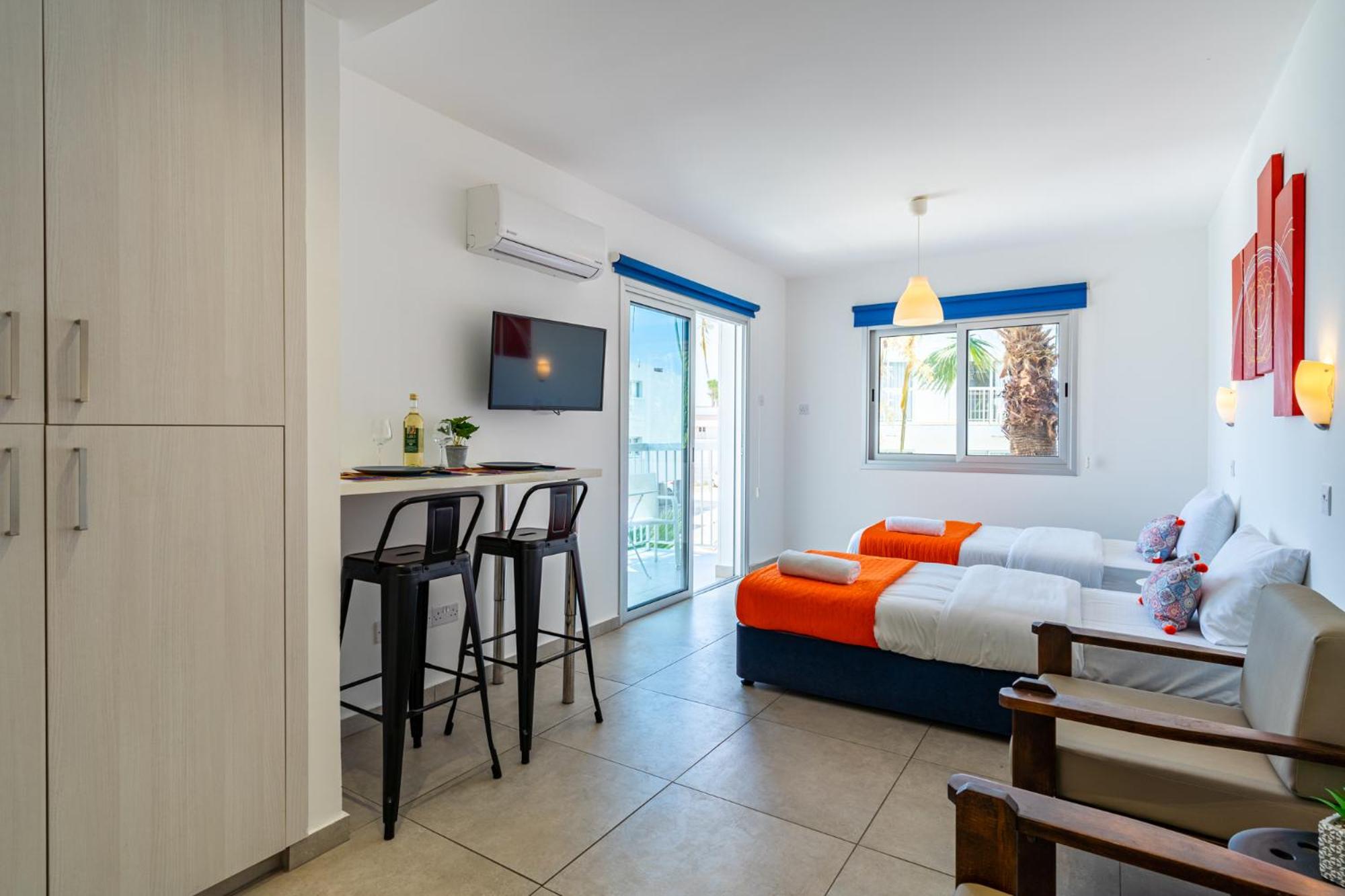 Tangerine Studio with Pool in Ayia Napa