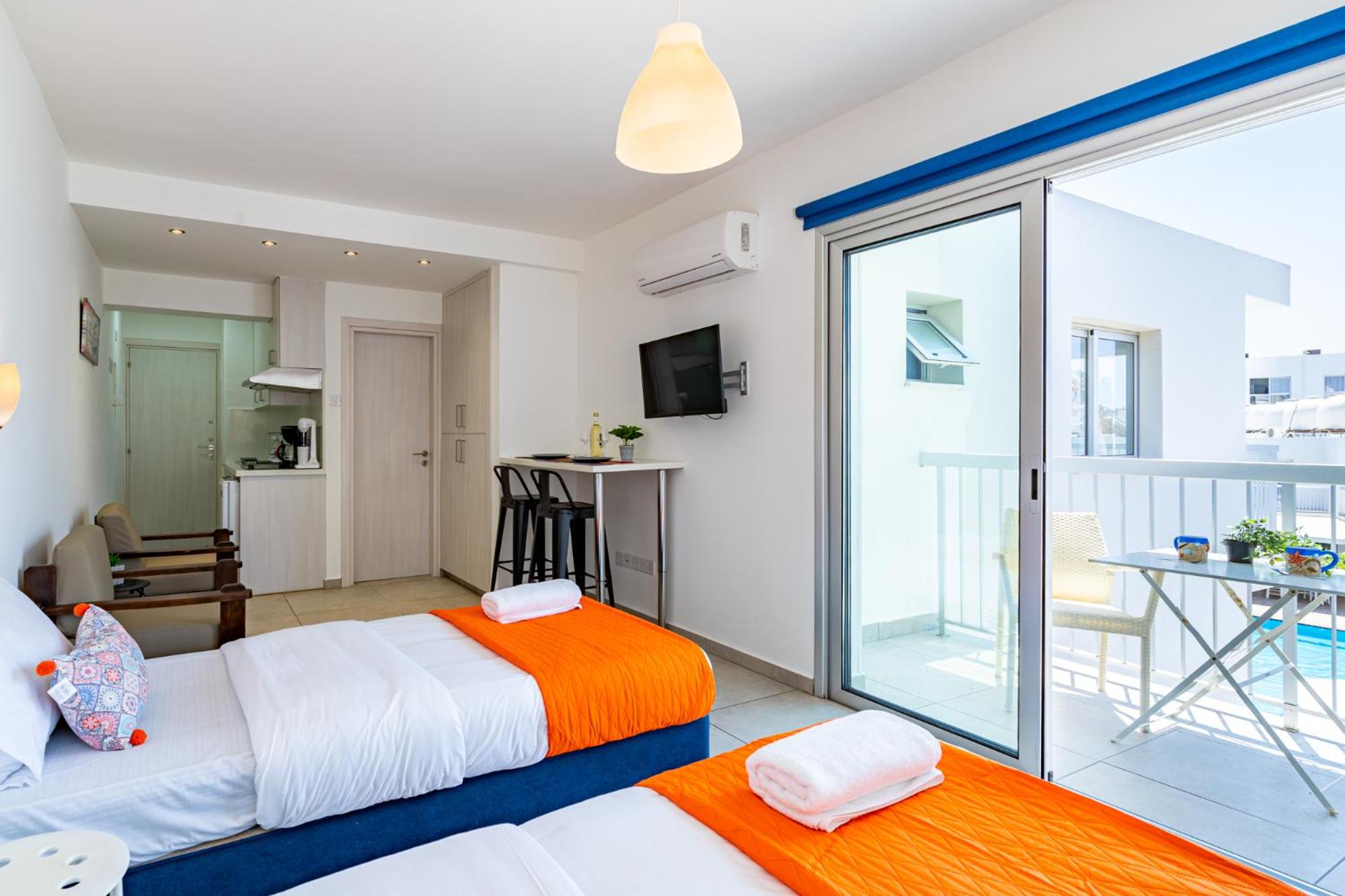 Tangerine Studio with Pool in Ayia Napa