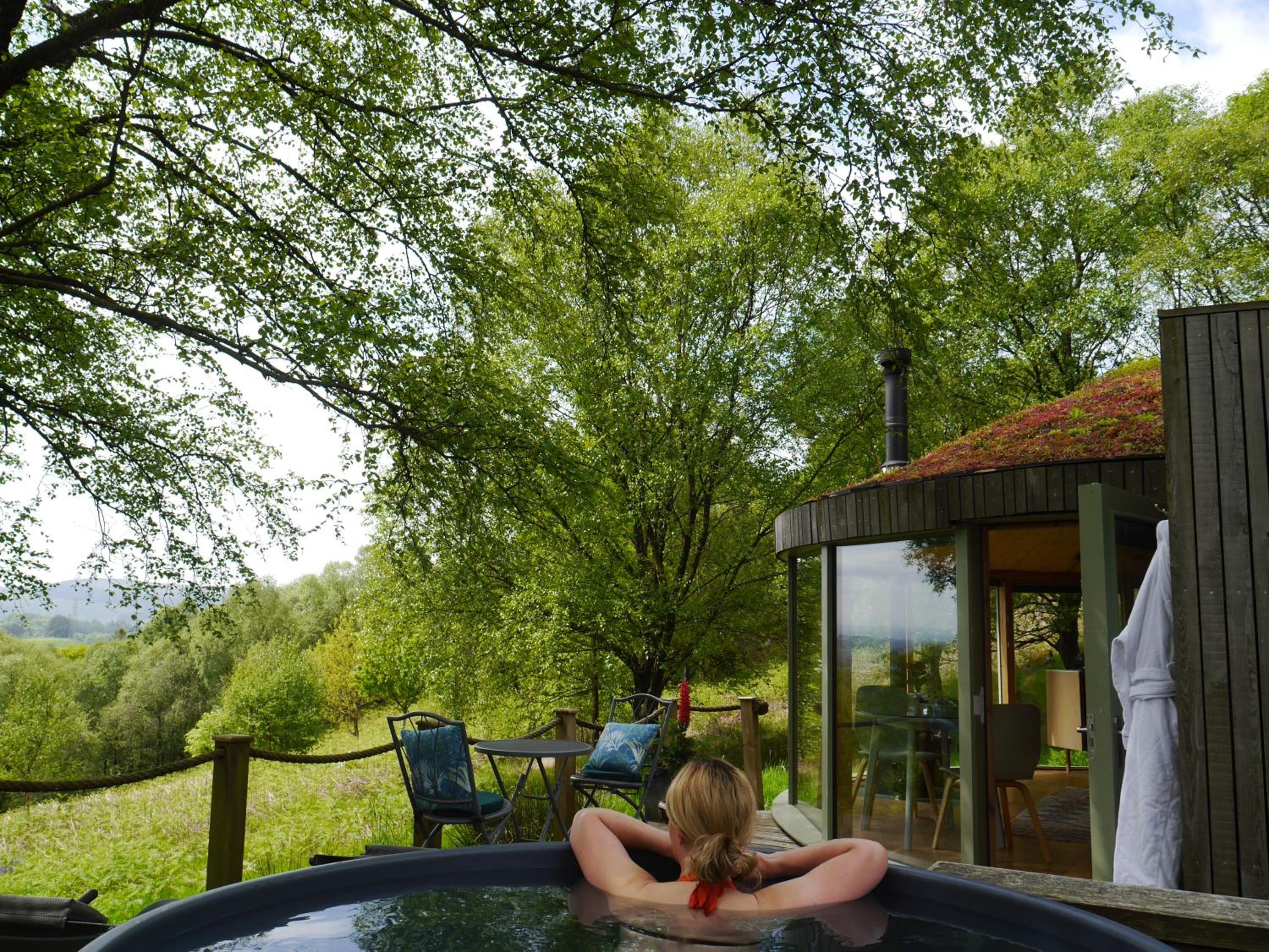 Craigmaddie Muir Roundhouse with Hot Tub Romantic, Luxury, Rural Stay for 2 Near Milngavie view 4