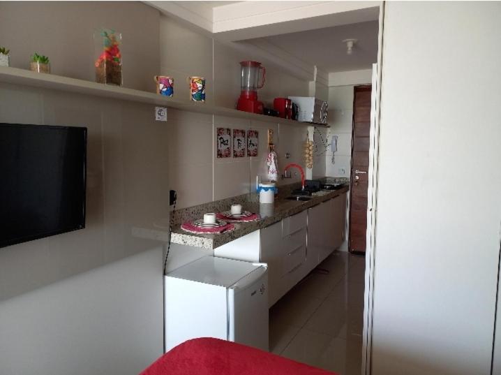 Flat maravilhosa vista beira mar de Intermares 605