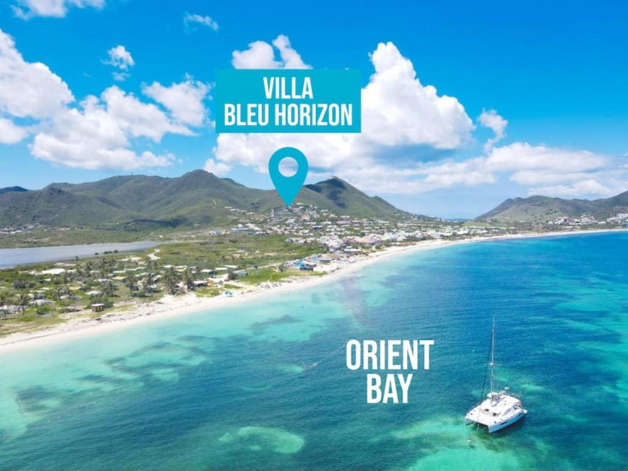 Villa Bleu Horizon with private pool overlooking Orient Bay view 4