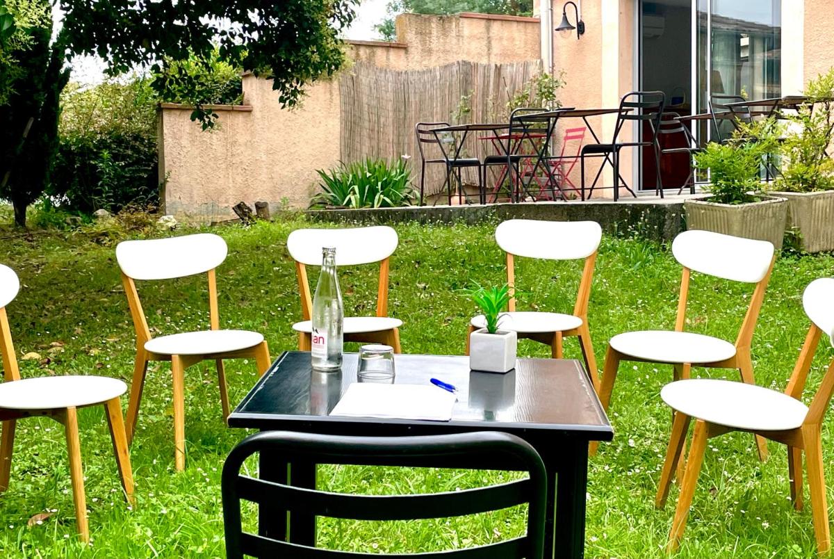 outdoor BBQ area