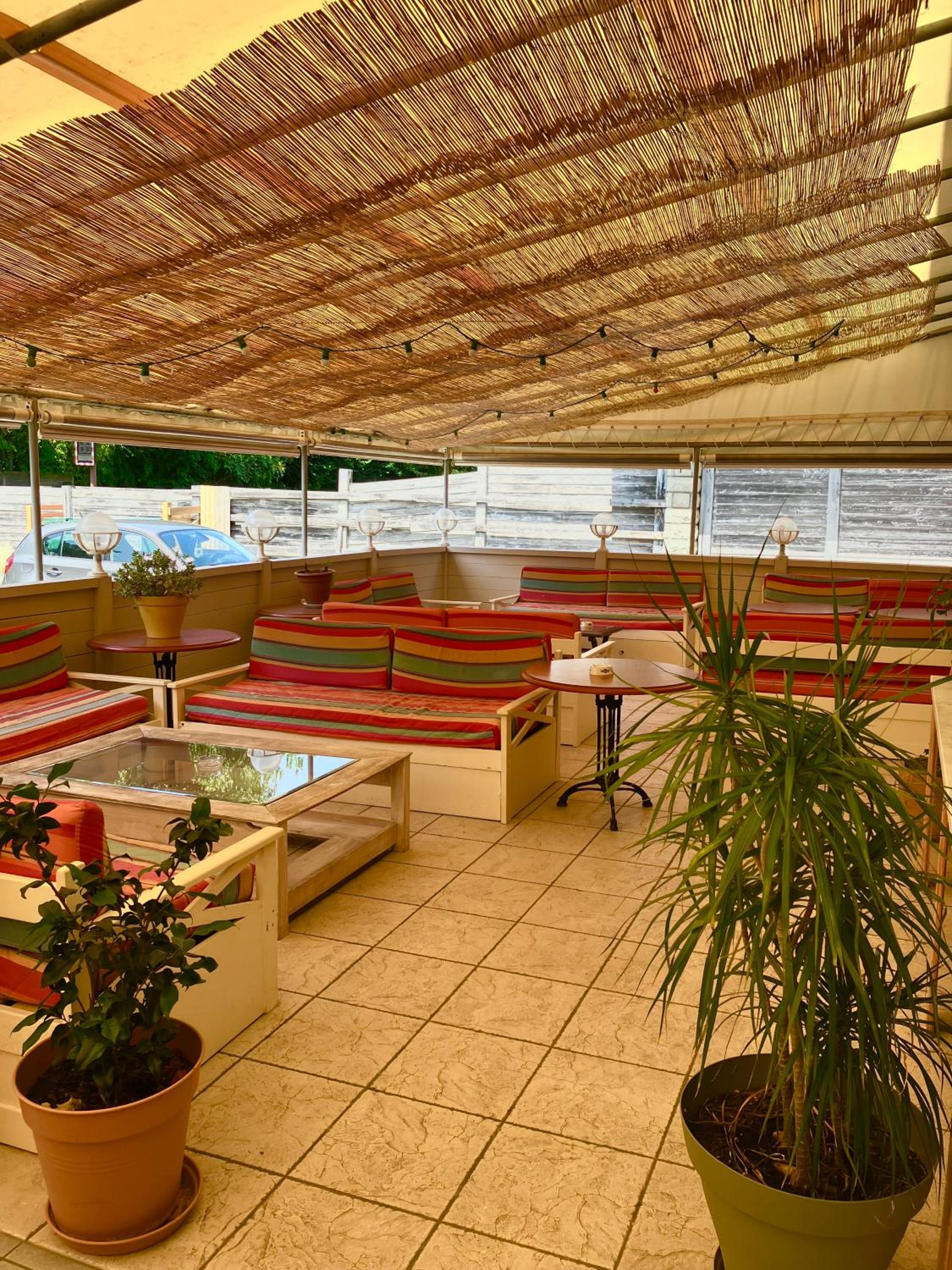 outdoor BBQ area