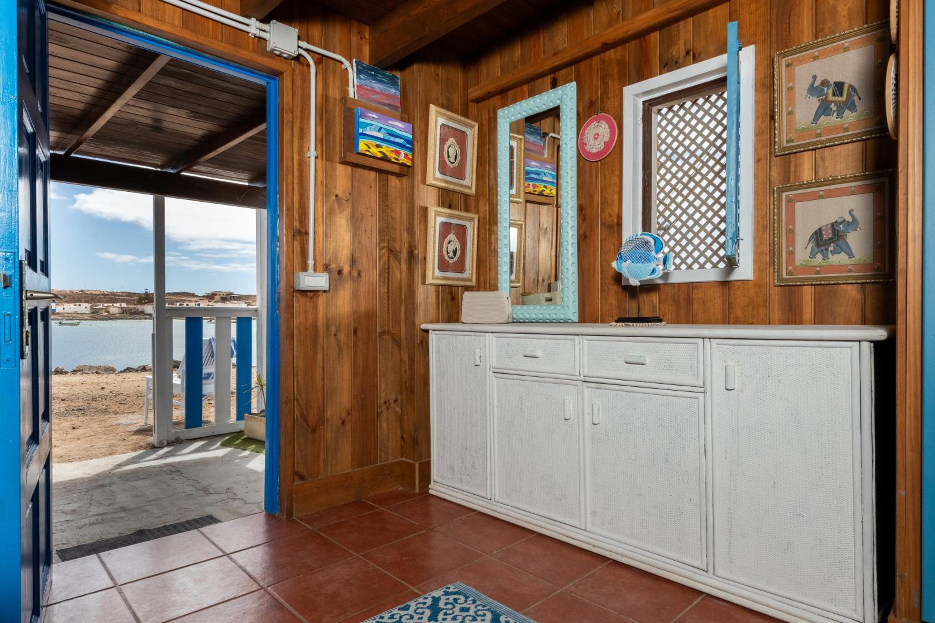 Cabin in front of idyllic majanicho beach