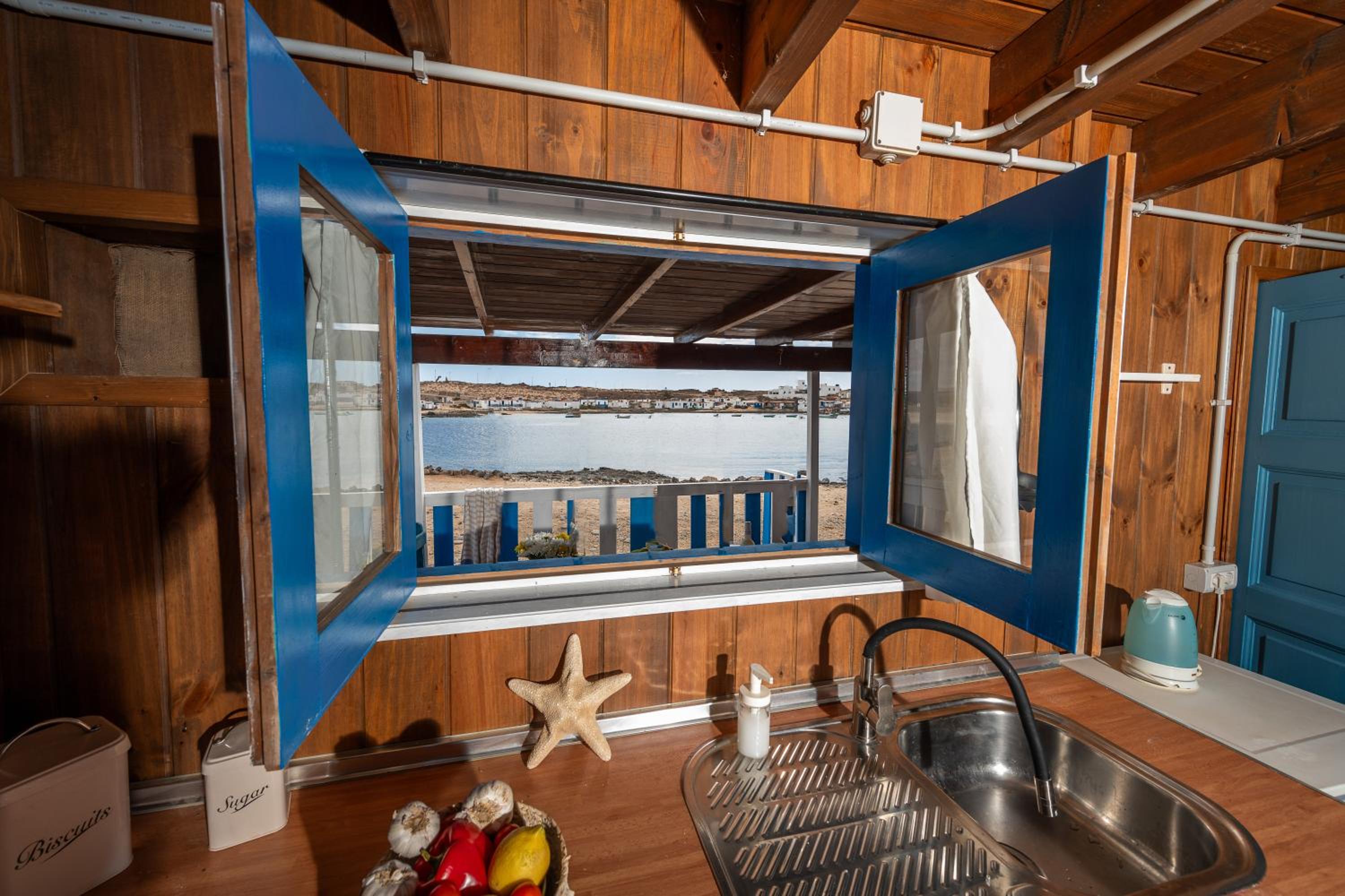Cabin in front of idyllic majanicho beach