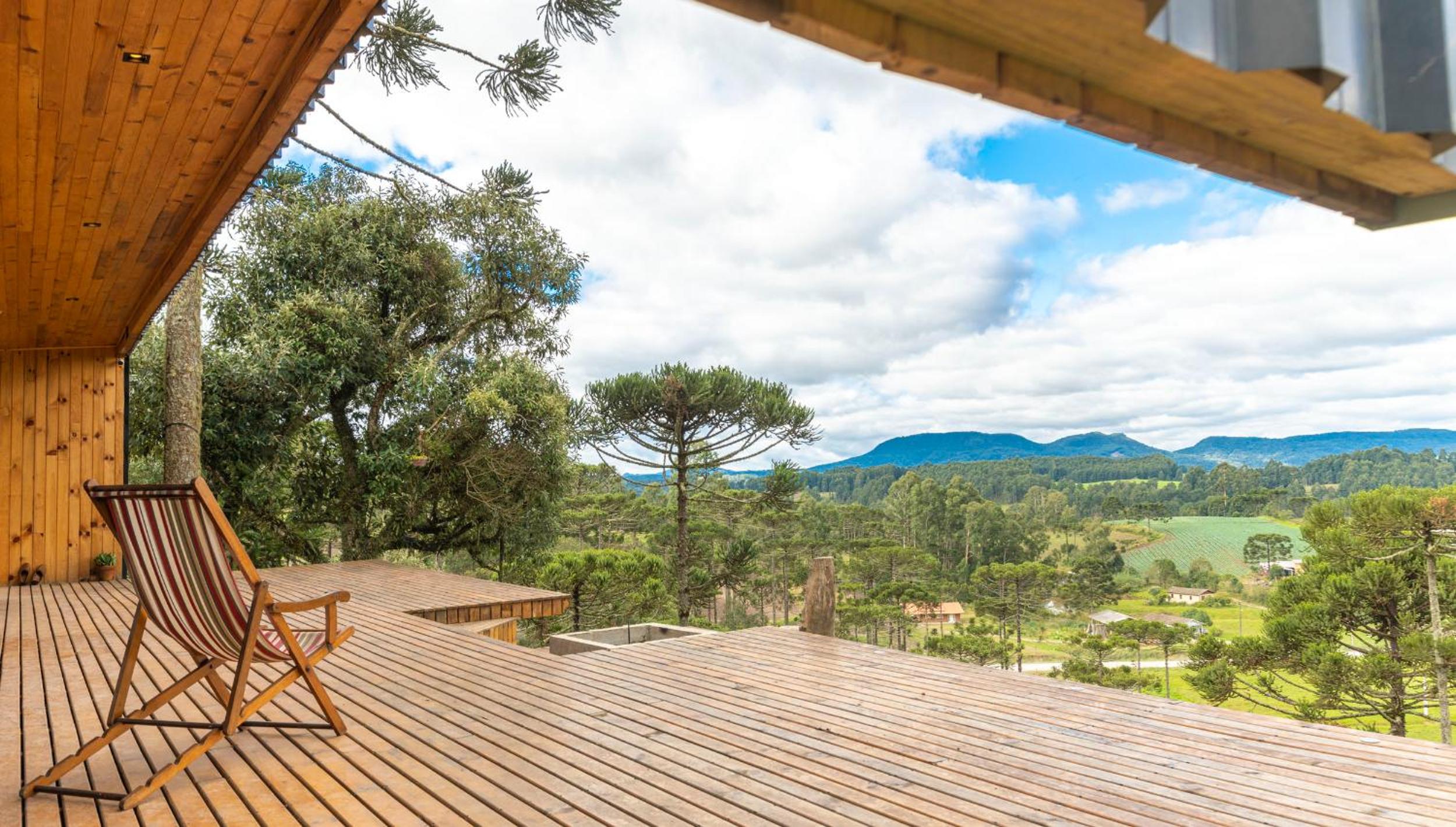 Cabana na Serra Lareira e Vista Deslumbrante