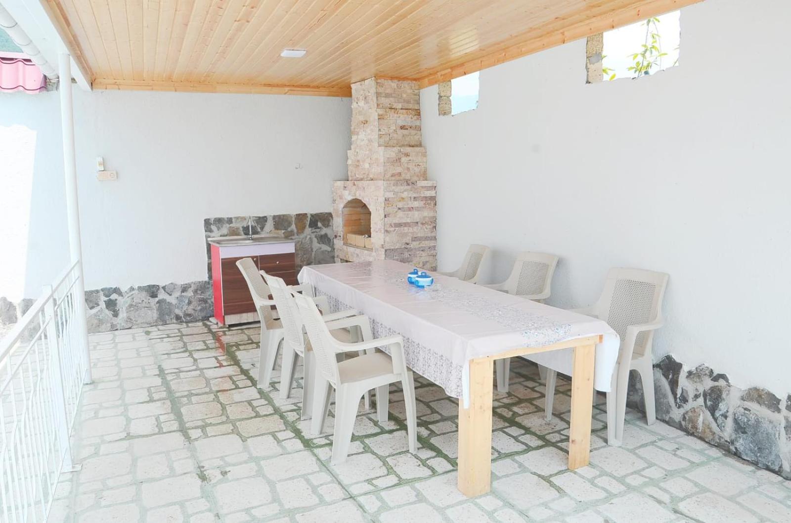 White villa with pool