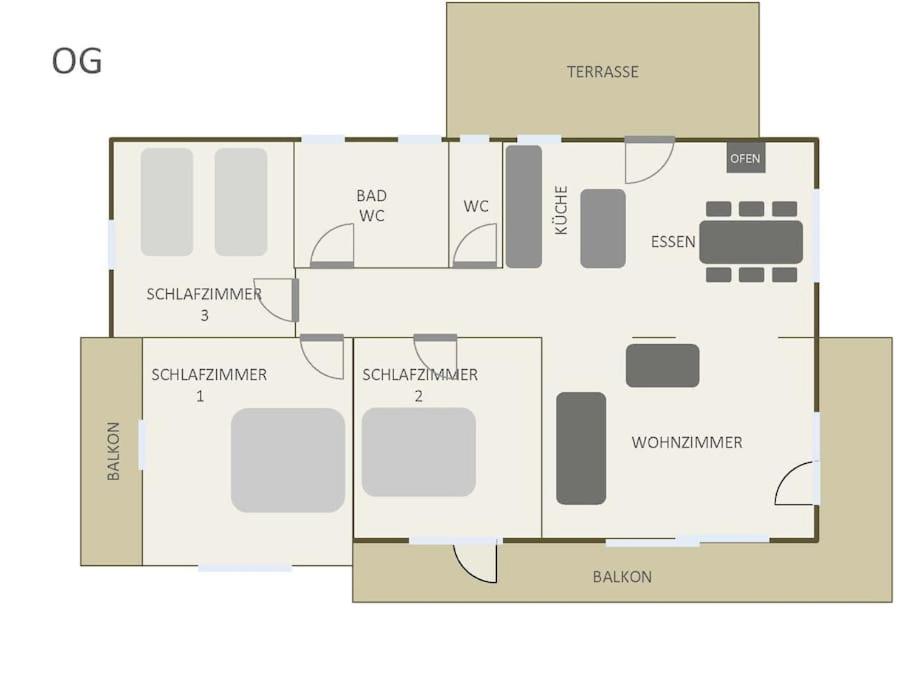 Helle große Wohnung mit grandiosem Ausblick, Terrasse und Balkon