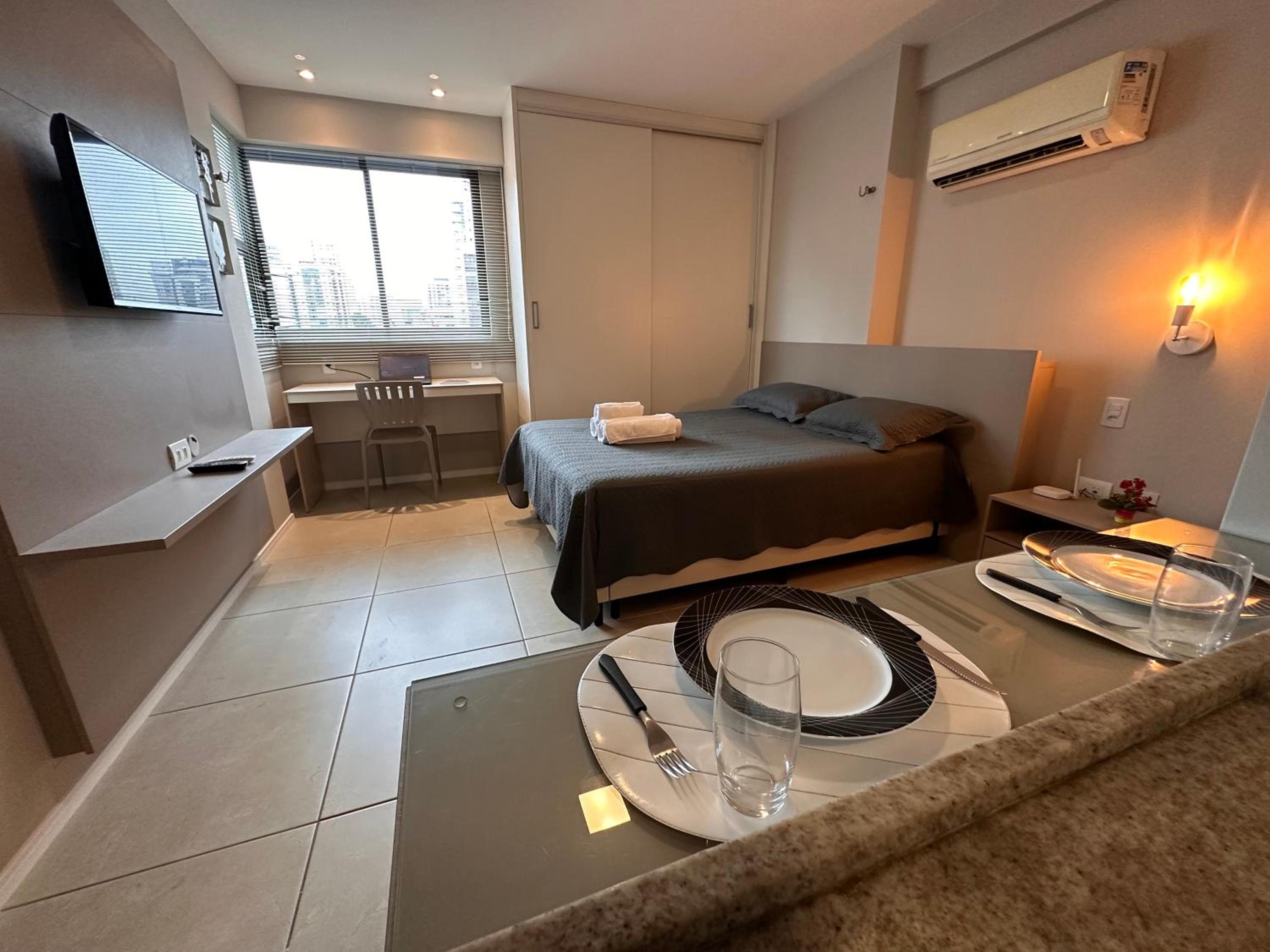 Flat localizado a 200m Shopping Recife, bem Perto da Praia de Boa Viagem e com Wi-Fi 400Mbps