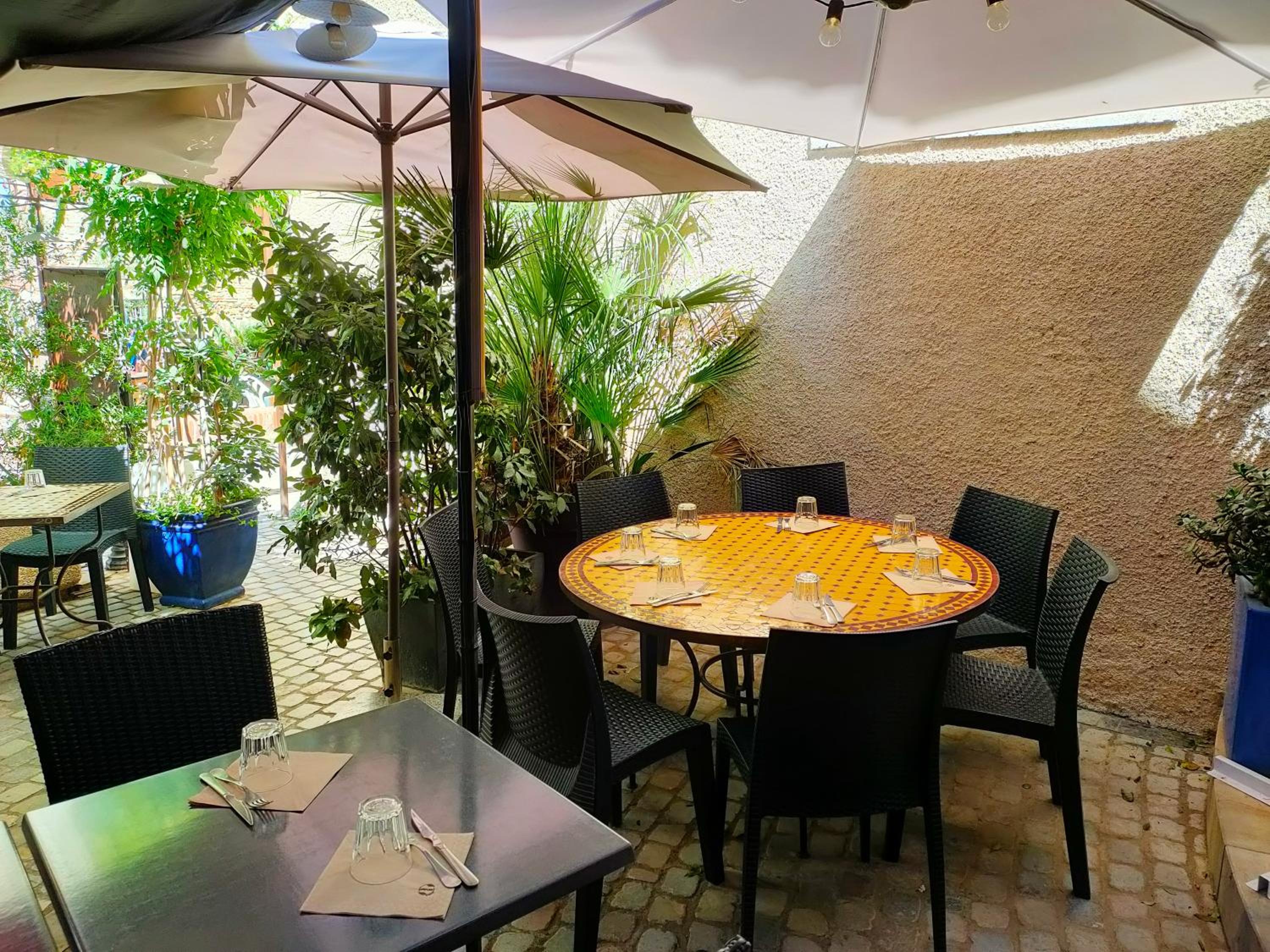 outdoor BBQ area