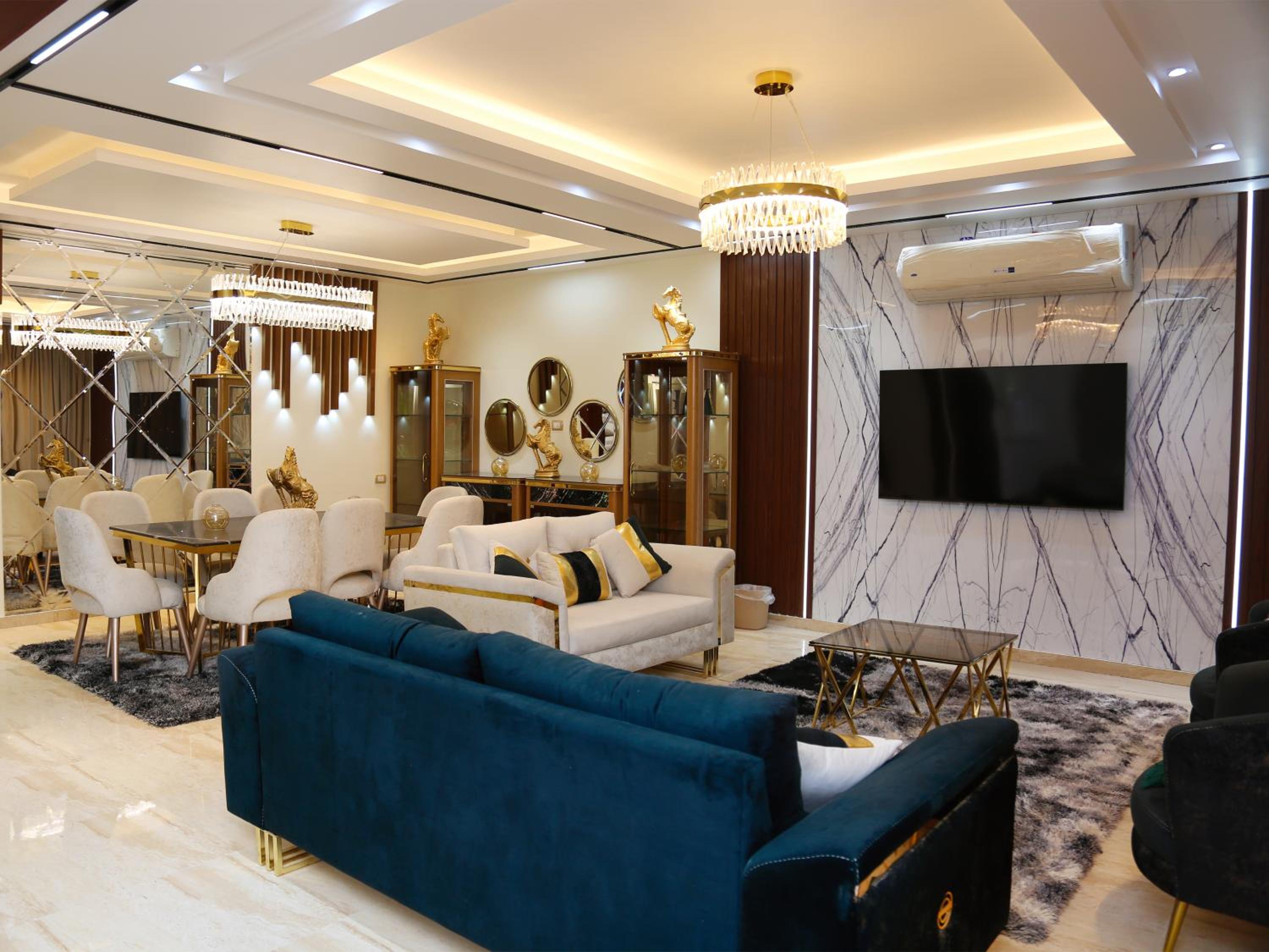 Royal Mansion with private pool in sheikh zayed Compound families