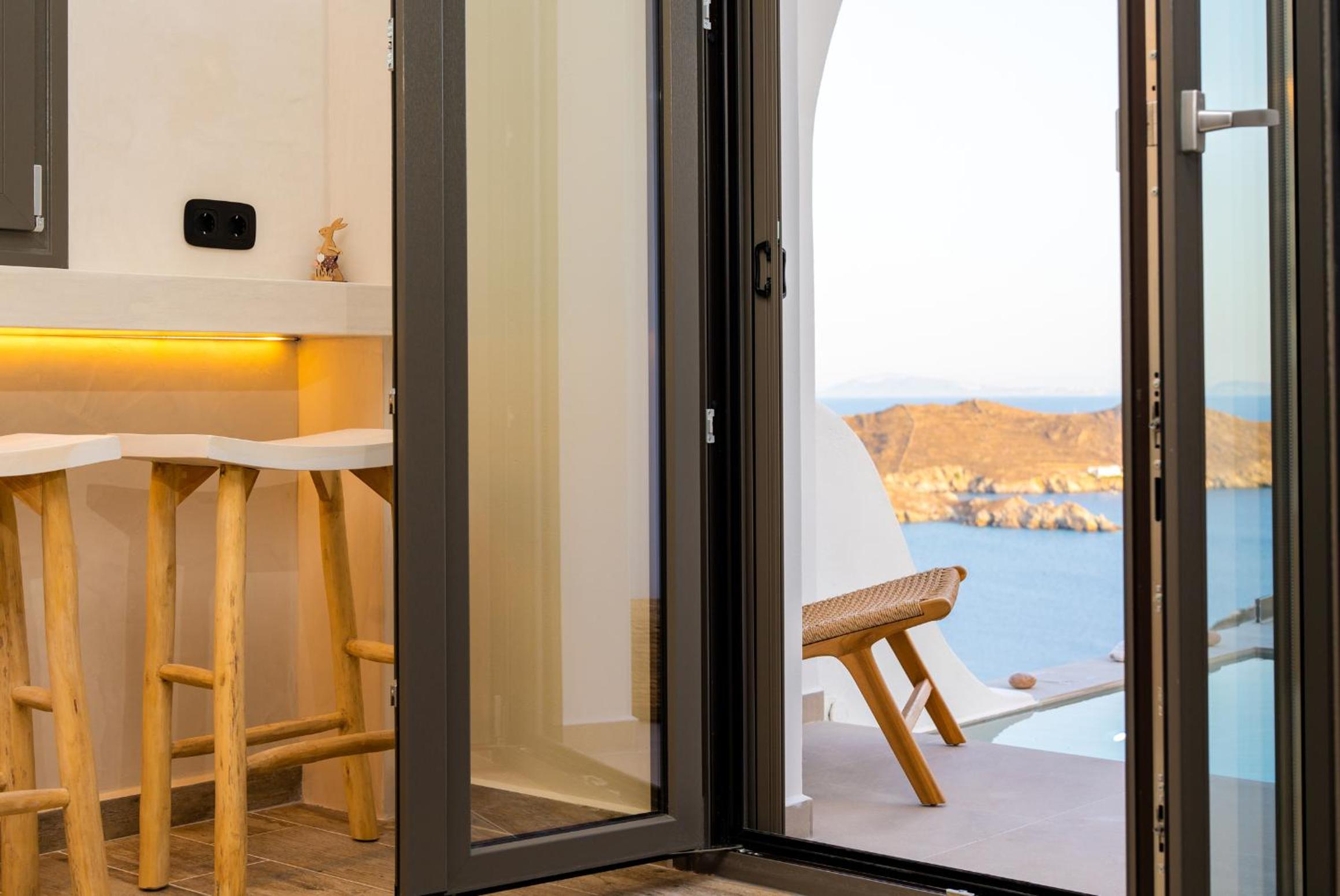 Ios Seaside house with sunset view and small pool view 4