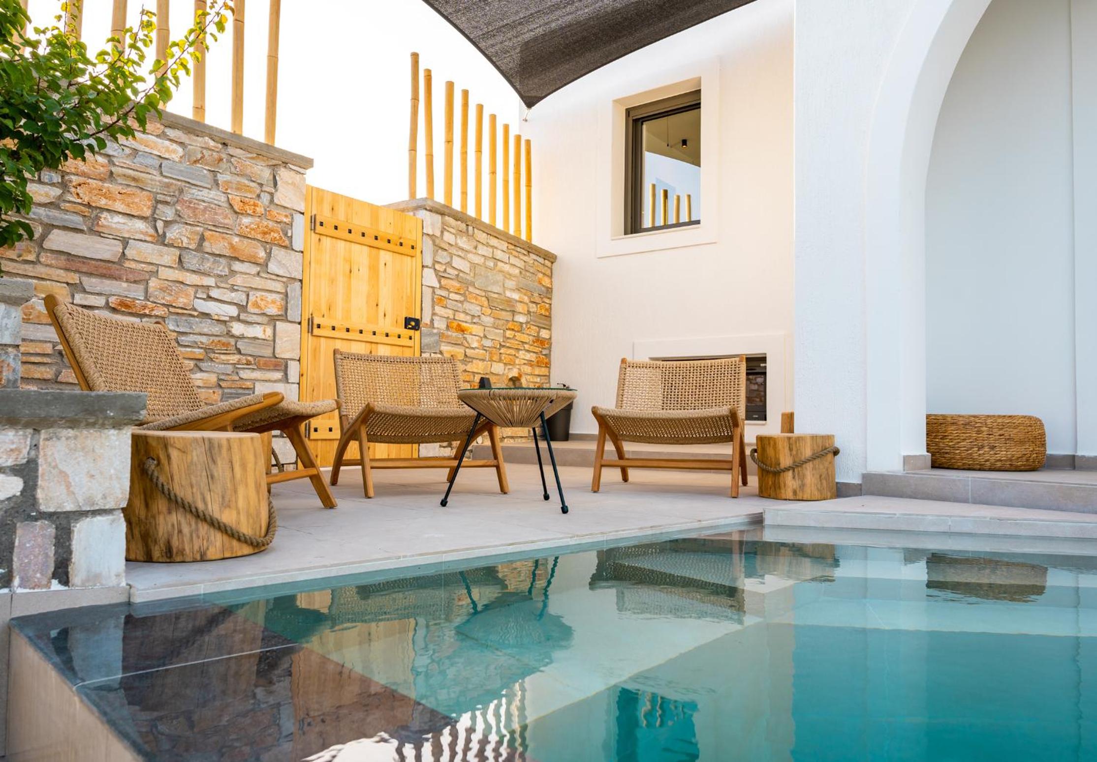 Ios Seaside house with sunset view and small pool view 3
